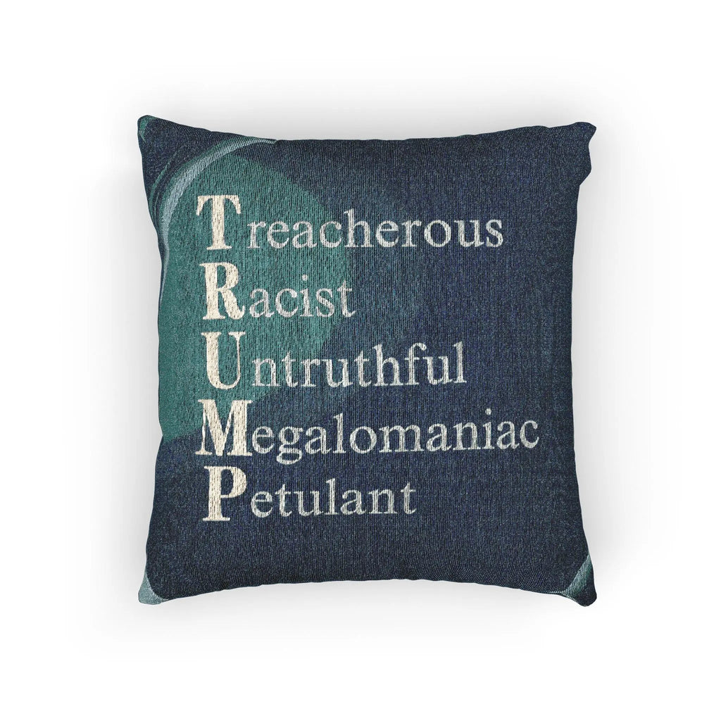 Political Statement Woven Pillow - Anti - Trump Text - Decor, Home, Pillows - EpiAl's Shop