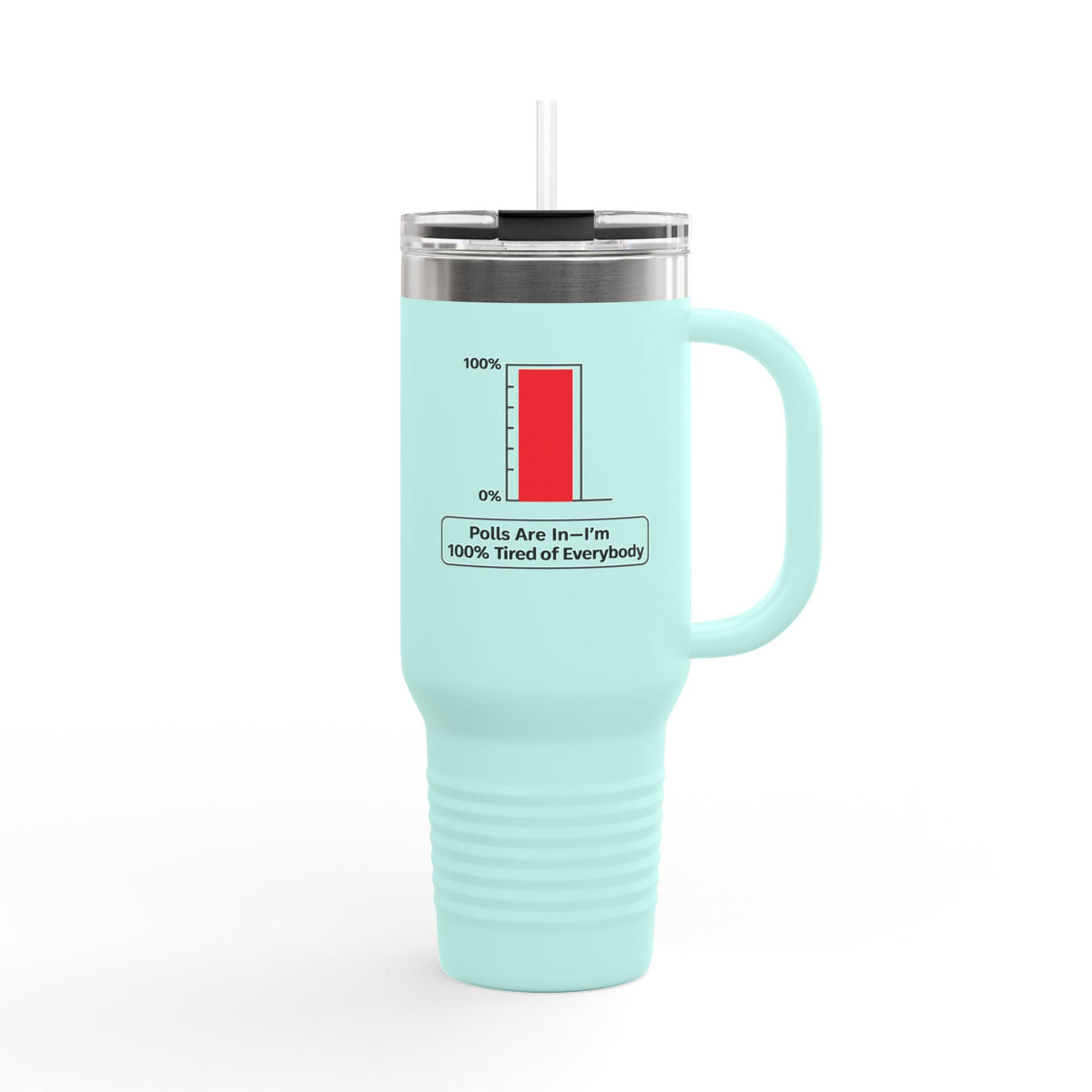 “Polls Are In—I'm 100% Tired of Everybody” 40oz Parody Travel Mug - Drinkware, Tumblers & Travel Mugs - EpiAl's Shop