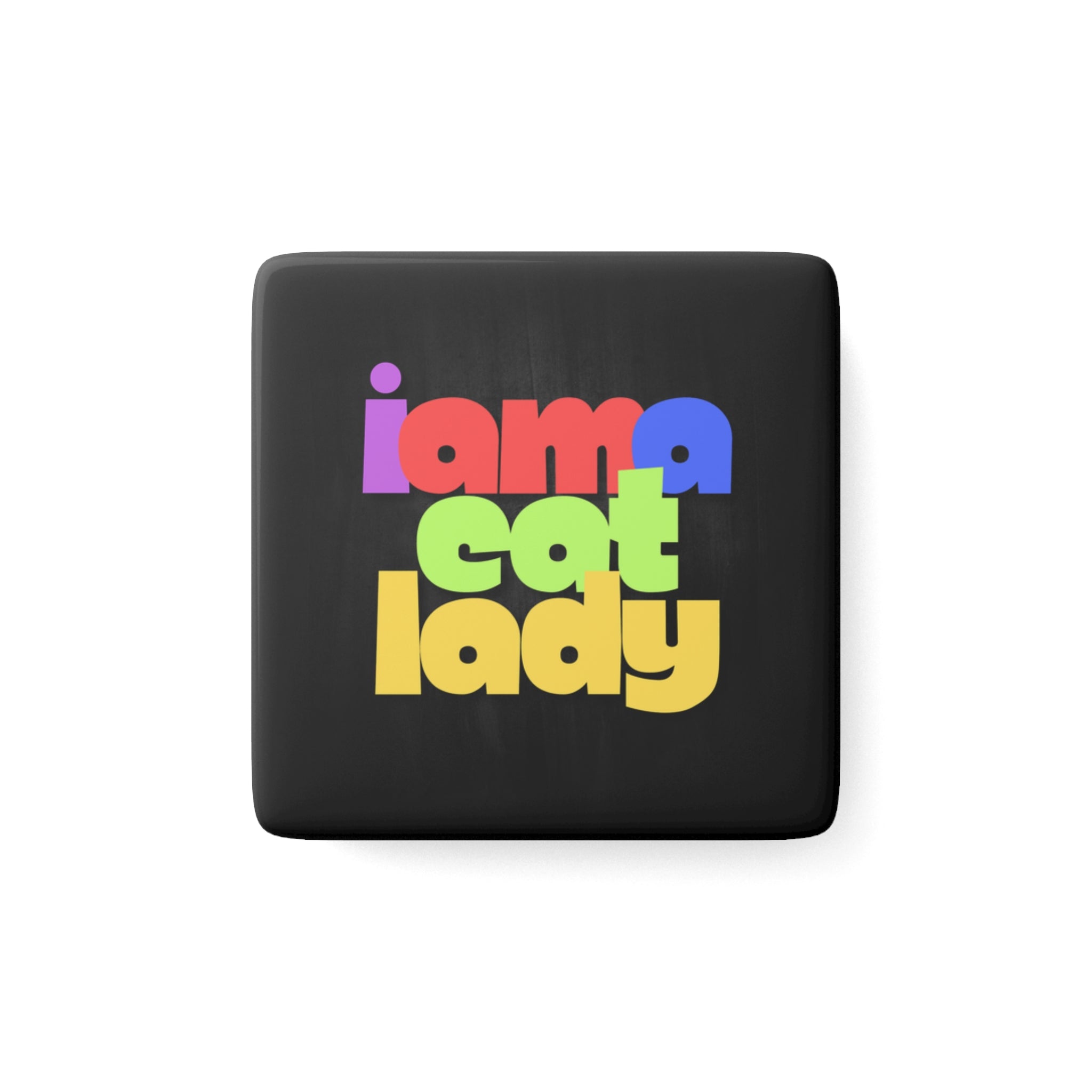 Porcelain Magnet - 'I am a Cat Lady' - Decor, Kitchen, Magnets - EpiAl's Shop