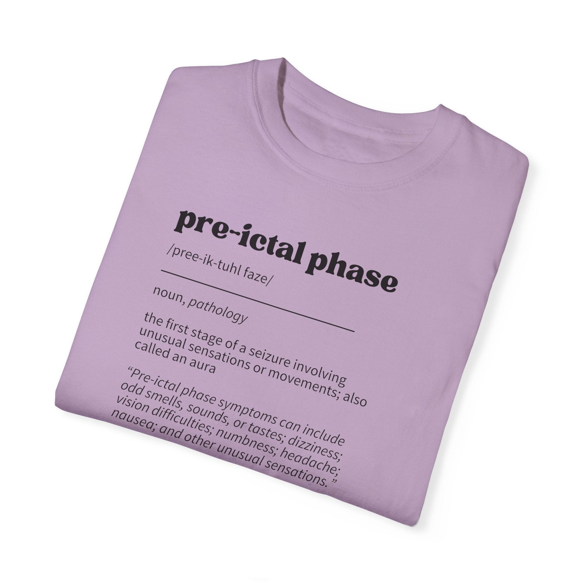 Pre - Ictal Phase Definition Unisex Garment - Dyed T - shirt - T - Shirt - Epileptic Al’s Shop