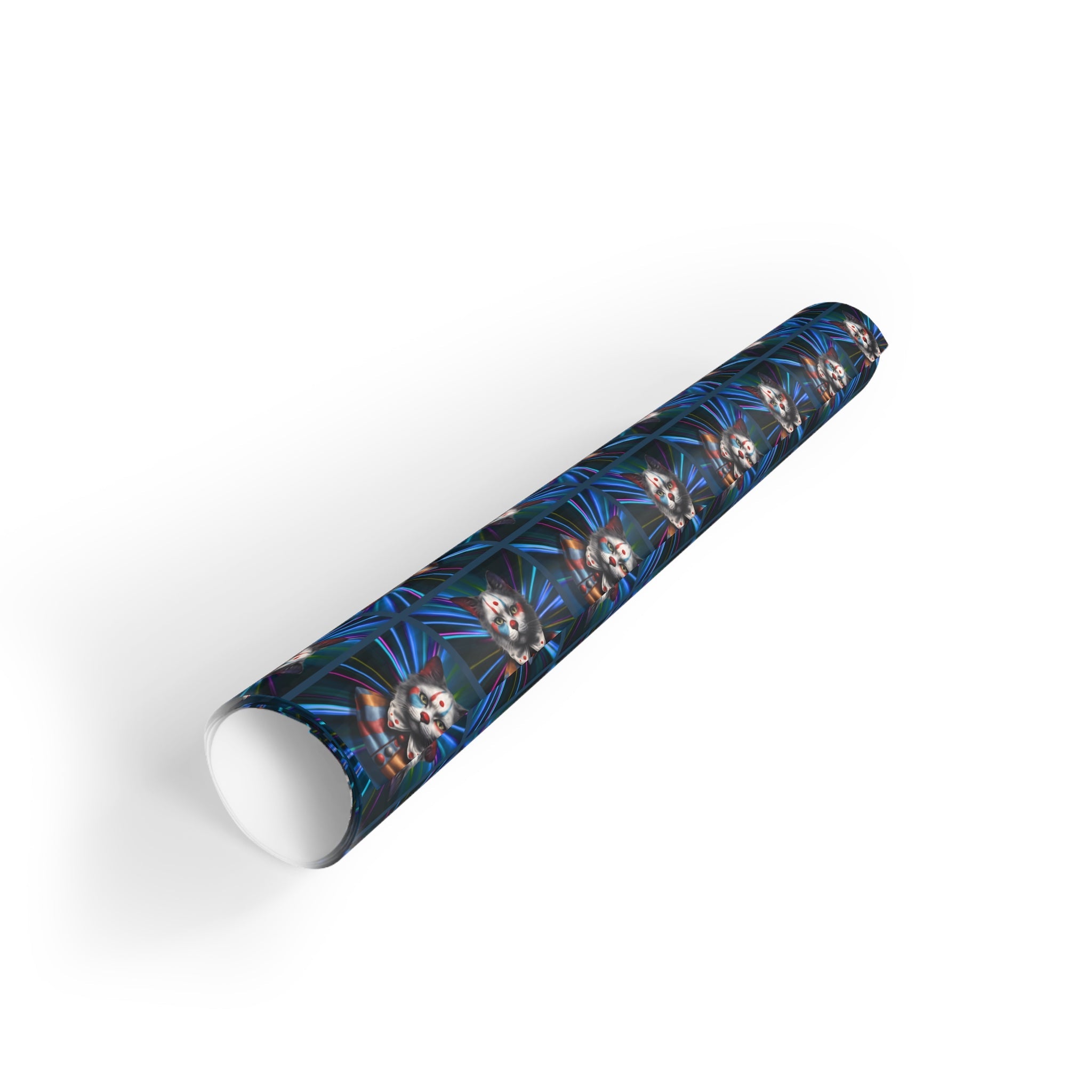 Premium Cat Clown Design Gift Wrapping Paper Roll - Unique Artistic Wrap for All Occasions - Paper Products, Gift Wrapping Paper - EpiAl's Shop