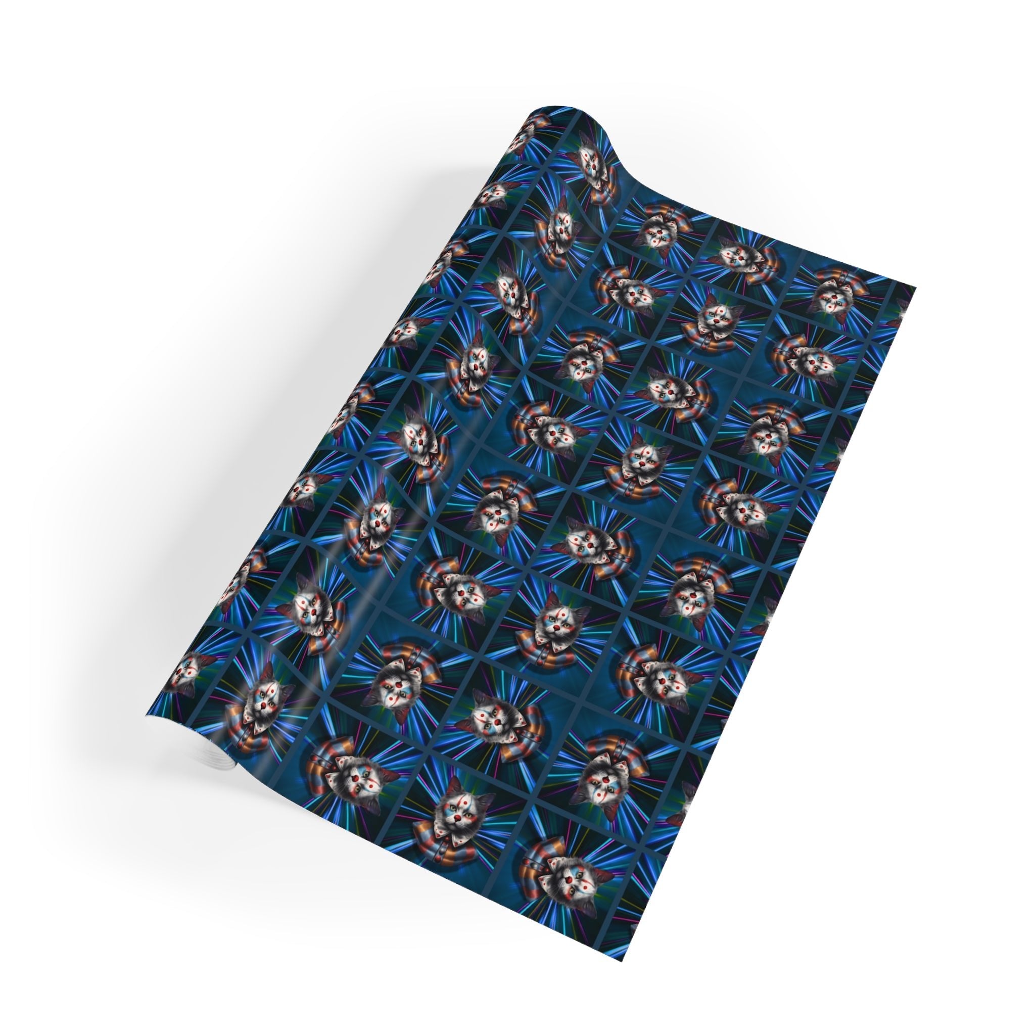 Premium Cat Clown Design Gift Wrapping Paper Roll - Unique Artistic Wrap for All Occasions - Paper Products, Gift Wrapping Paper - EpiAl's Shop