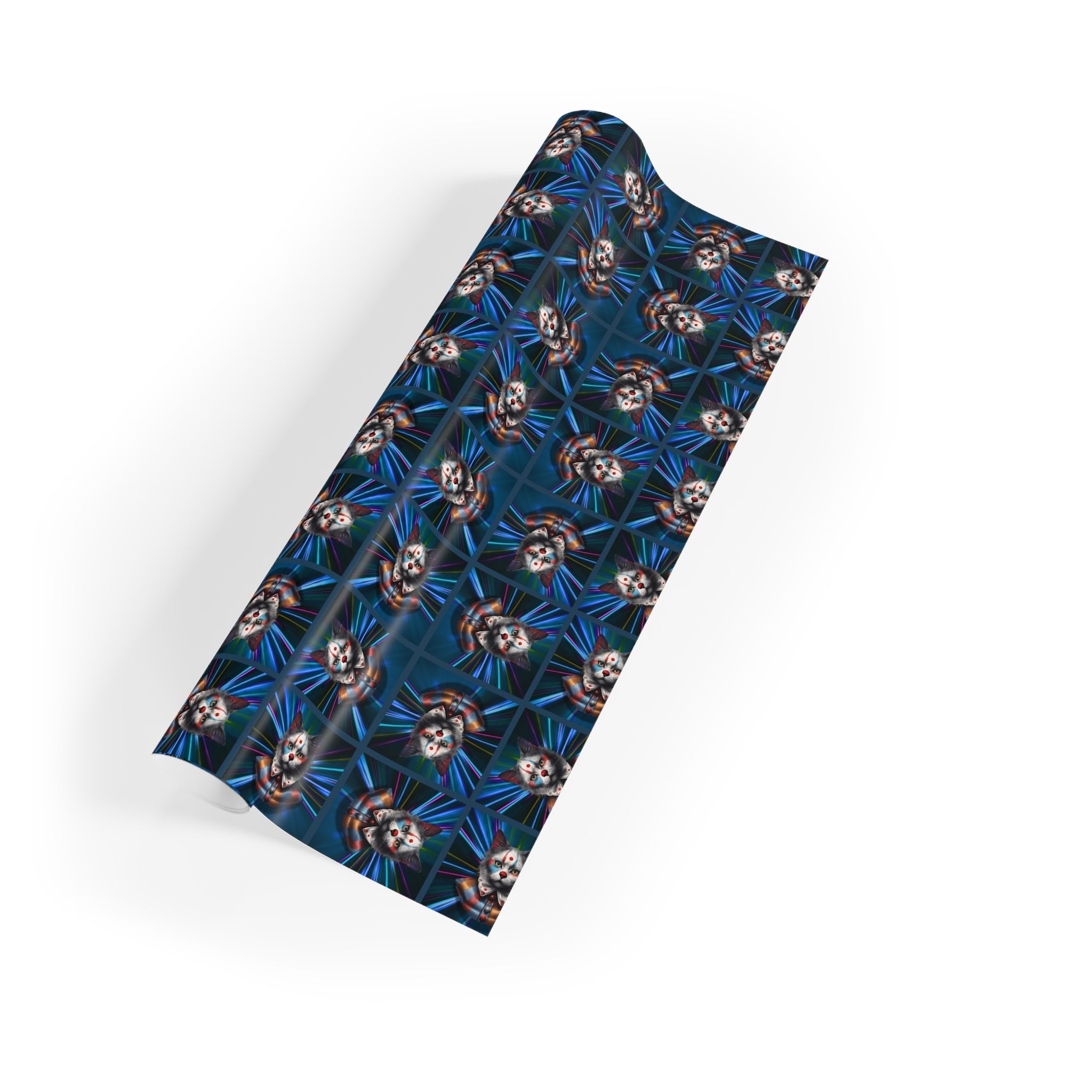 Premium Cat Clown Design Gift Wrapping Paper Roll - Unique Artistic Wrap for All Occasions - Paper Products, Gift Wrapping Paper - EpiAl's Shop