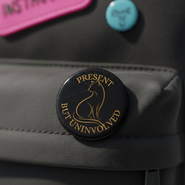 Present, But Uninvolved Pinback Button - Buttons, Pinback - EpiAl's Shop