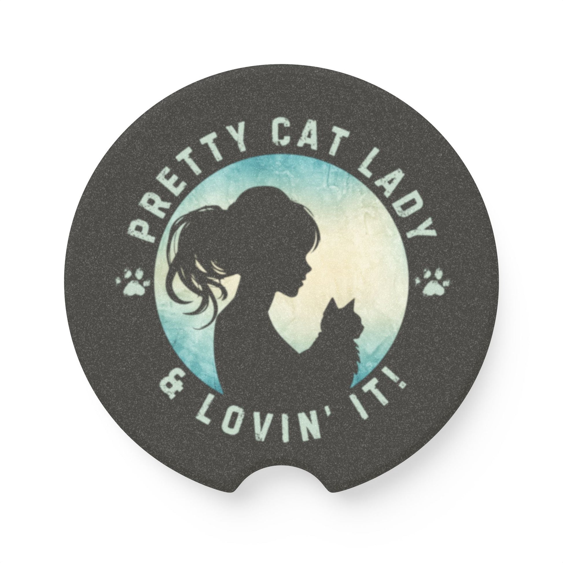 Pretty Cat Lady Soapstone Car Coaster - Vehicle Accessories - EpiAl's Shop