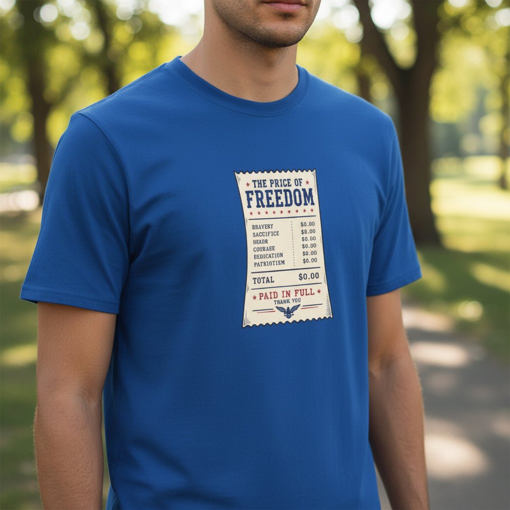 Price of Freedom Patriotic Receipt T-Shirt | Americana Graphic Tee - Clothing, Unisex, T-Shirts - EpiAl's Shop