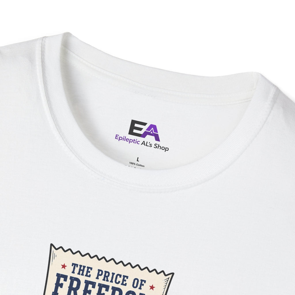 Price of Freedom Patriotic Receipt T-Shirt | Americana Graphic Tee - Clothing, Unisex, T-Shirts - EpiAl's Shop