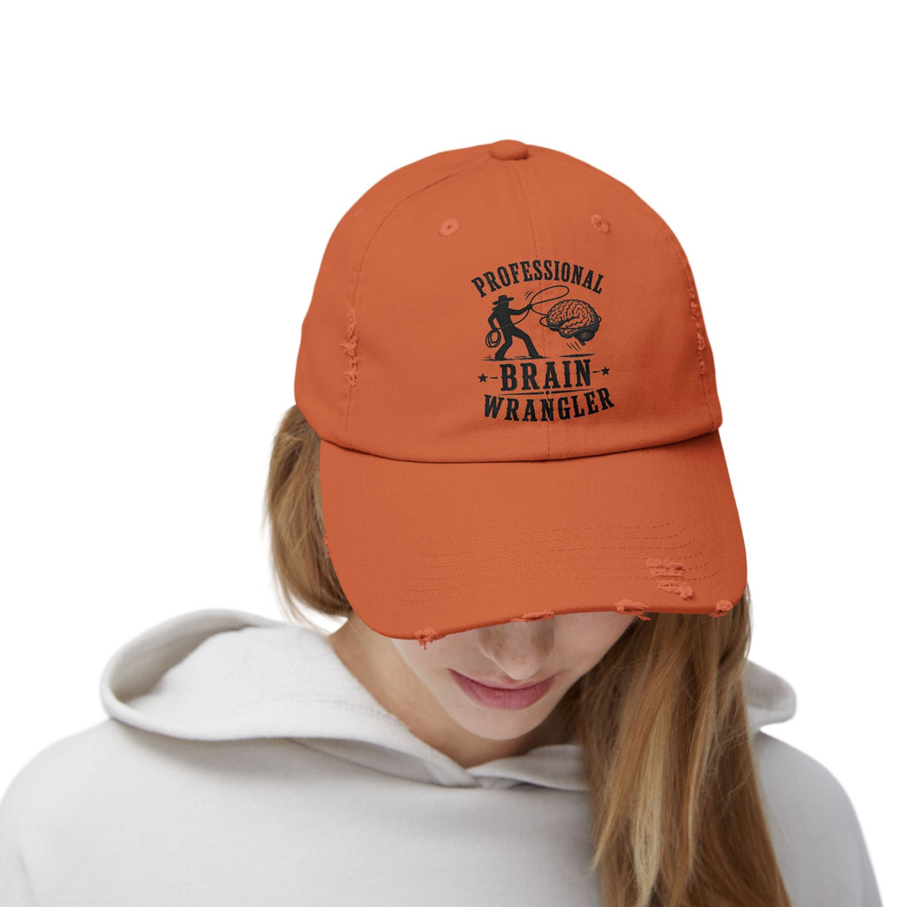 Professional Brain Wrangler Distressed Cap - Hats, Baseball & Trucker - EpiAl's Shop