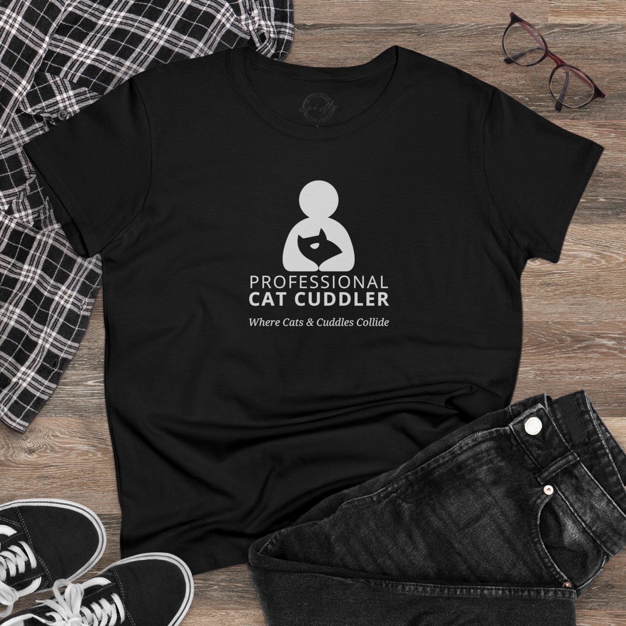 Professional Cat Cuddler Women's Midweight Cotton Tee - T - Shirt - Epileptic Al’s Shop