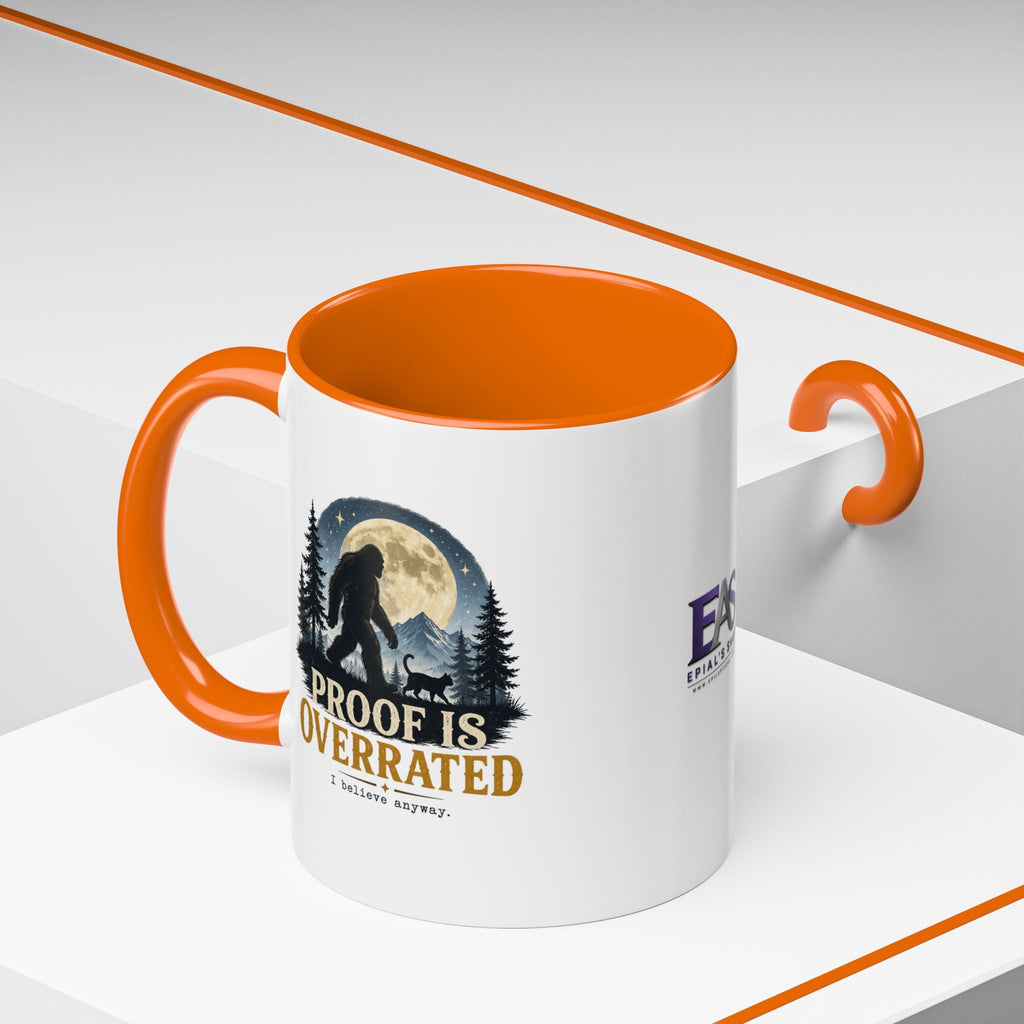 Proof Is Overrated Sasquatch & Black Cat Accent Mug - Drinkware, Coffee Mugs - EpiAl's Shop