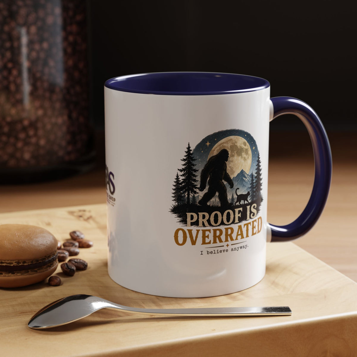 Proof Is Overrated Sasquatch & Black Cat Accent Mug - Drinkware, Coffee Mugs - EpiAl's Shop