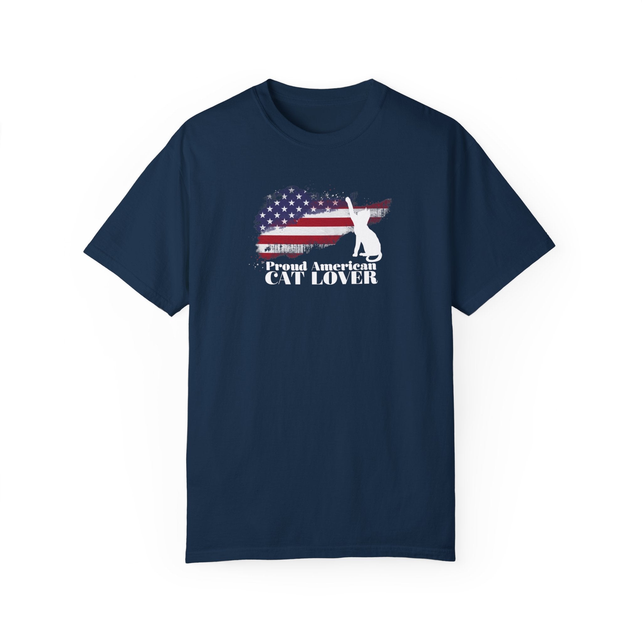 Proud American Cat Lover Unisex Garment-Dyed T-shirt - EpiAl's Shop