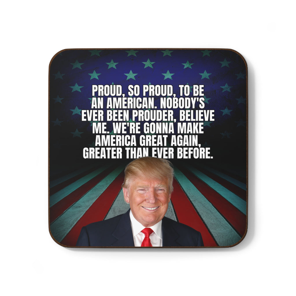Proud to be an American Hardboard Back Coaster - Decor, Home, Coasters - EpiAl's Shop