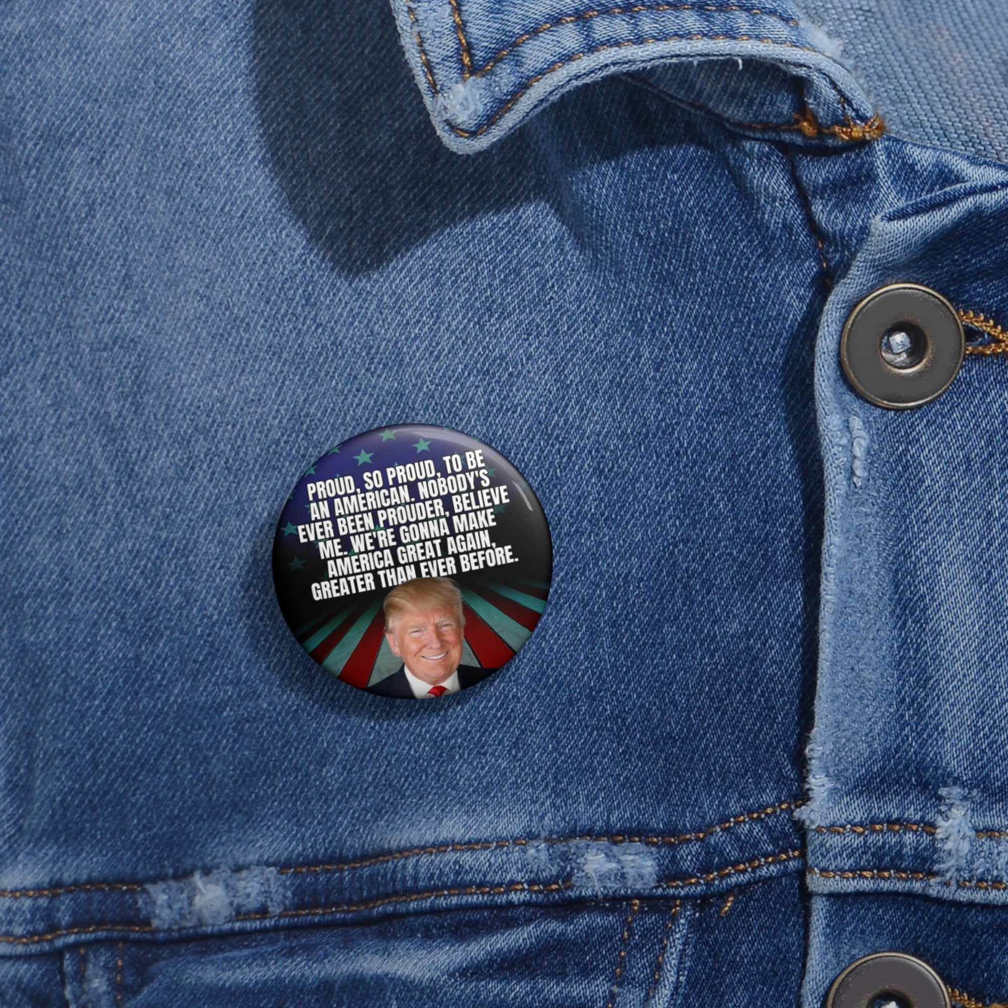 Proud to be an American Pin Buttons - Collectibles, Pinback Buttons - EpiAl's Shop