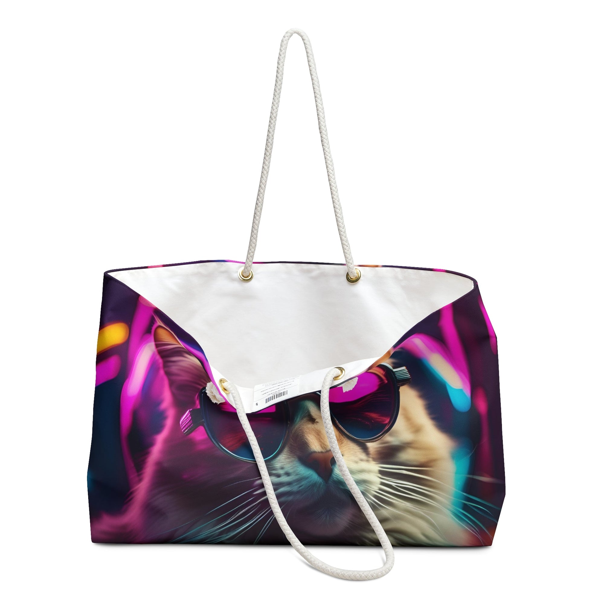 Psychedelic Cat Weekender Bag - Bags - Epileptic Al’s Shop