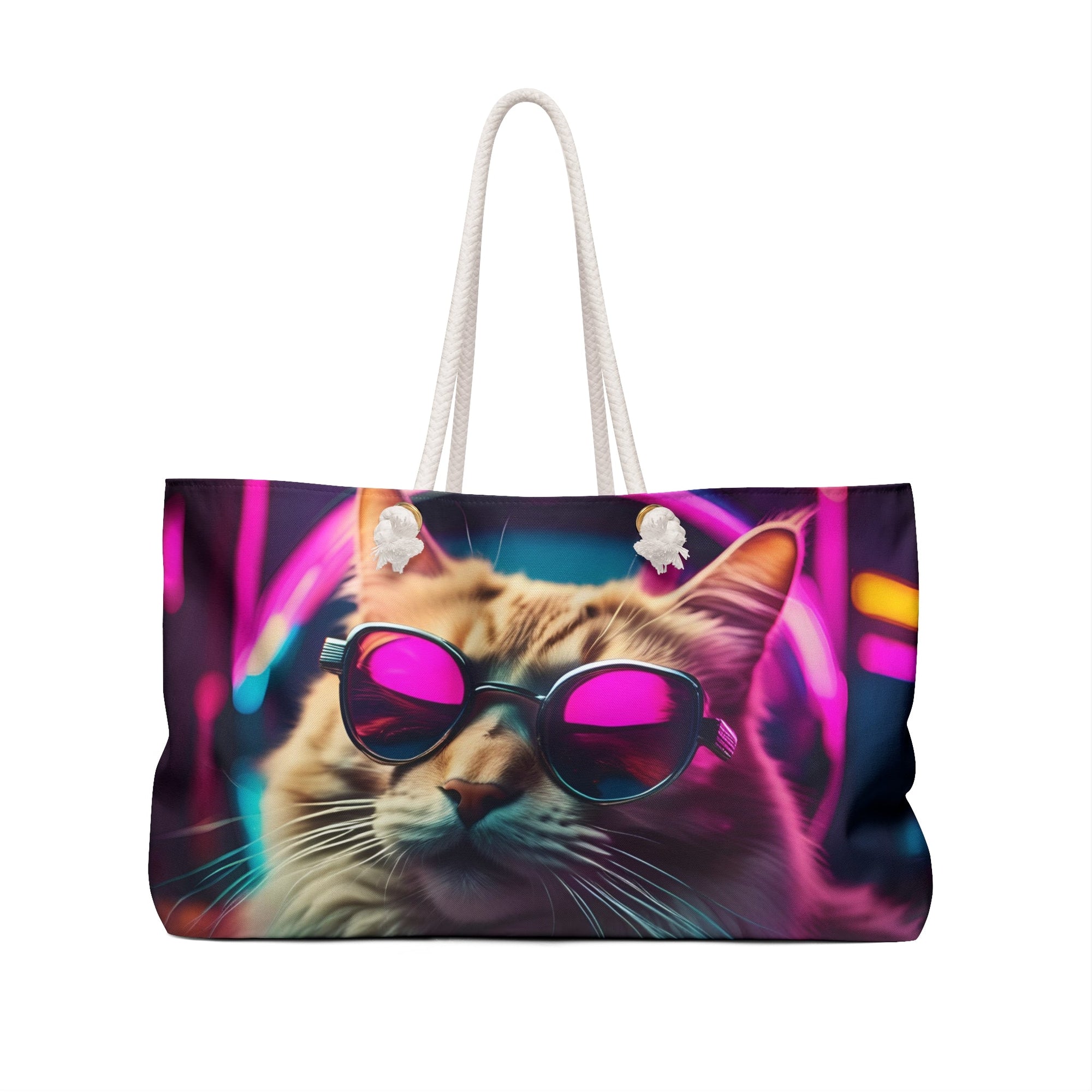 Psychedelic Cat Weekender Bag - Bags - Epileptic Al’s Shop