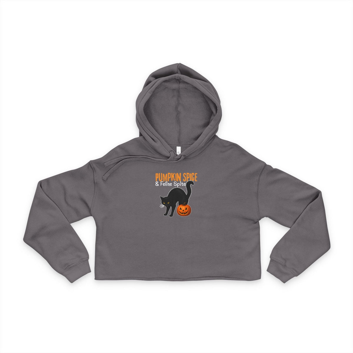 Pumpkin Spice & Feline Spite Cropped Hoodie - Clothing, Women, Hoodies, Cropped - EpiAl's Shop