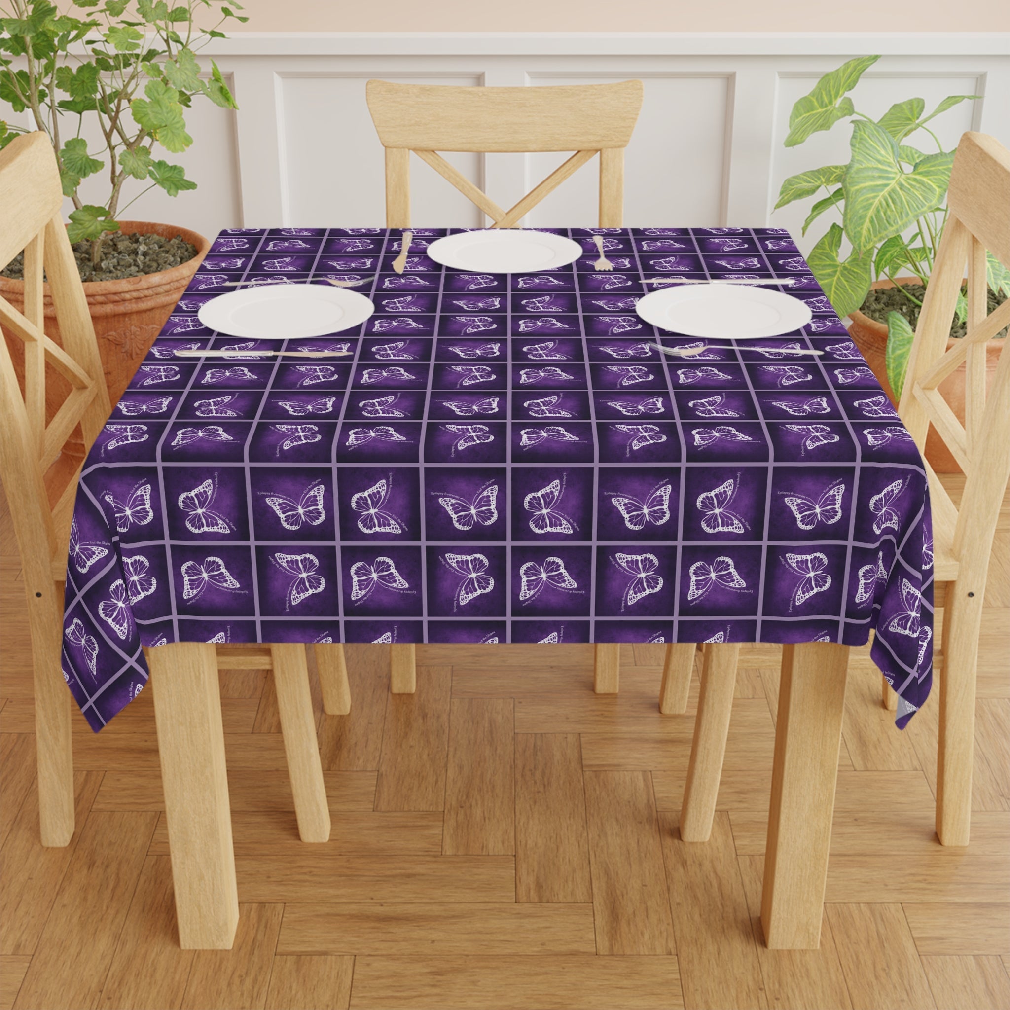 Purple Butterfly Design Purple Tablecloth - Decor, Dining, Table Decor - EpiAl's Shop