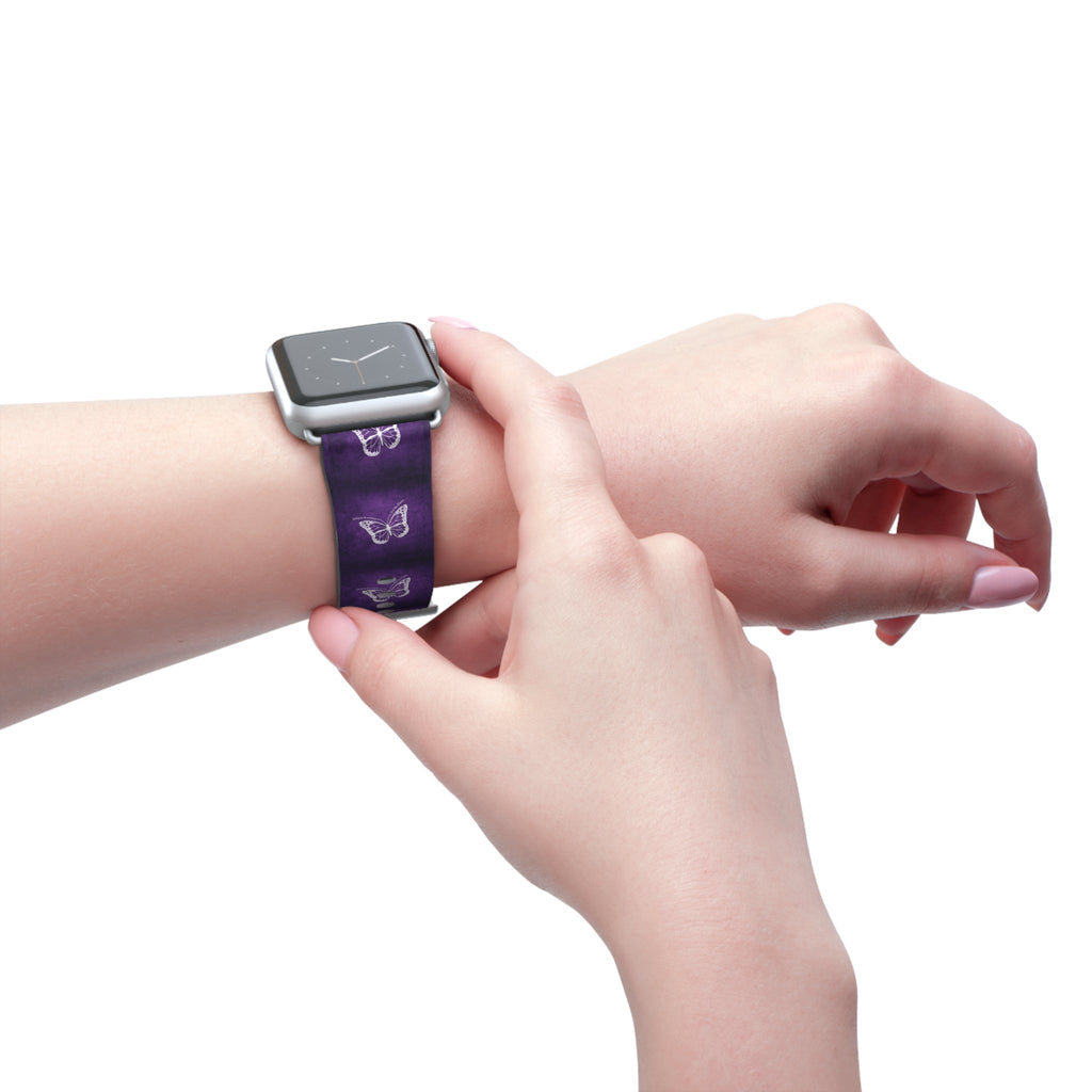 Purple Butterfly Epilepsy Awareness Watch Band - Jewelry, Watch Bands - EpiAl's Shop