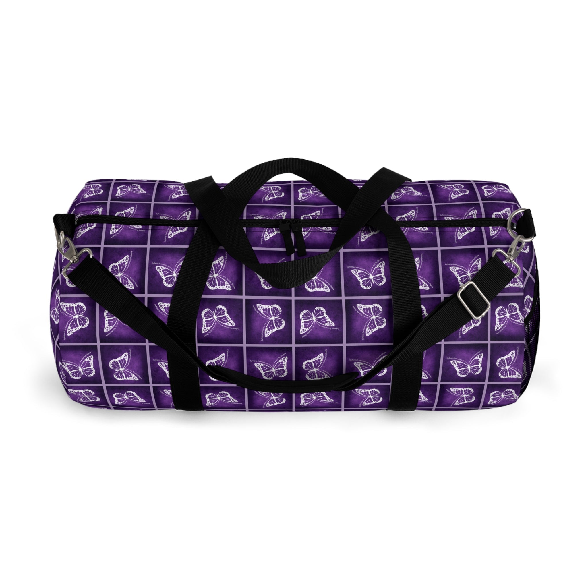 Purple Butterfly Pattern Duffel Bag - Bags, Duffel - EpiAl's Shop