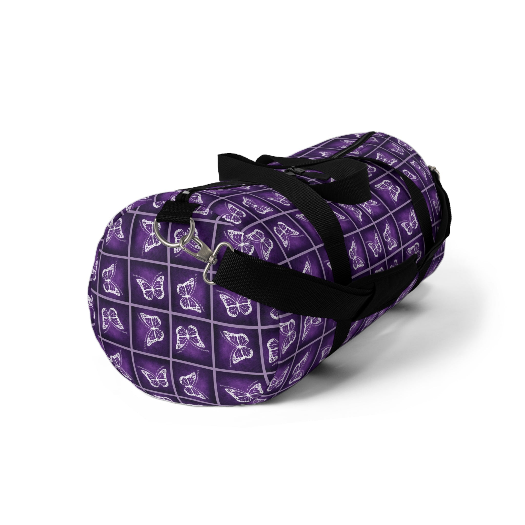 Purple Butterfly Pattern Duffel Bag - Bags, Duffel - EpiAl's Shop