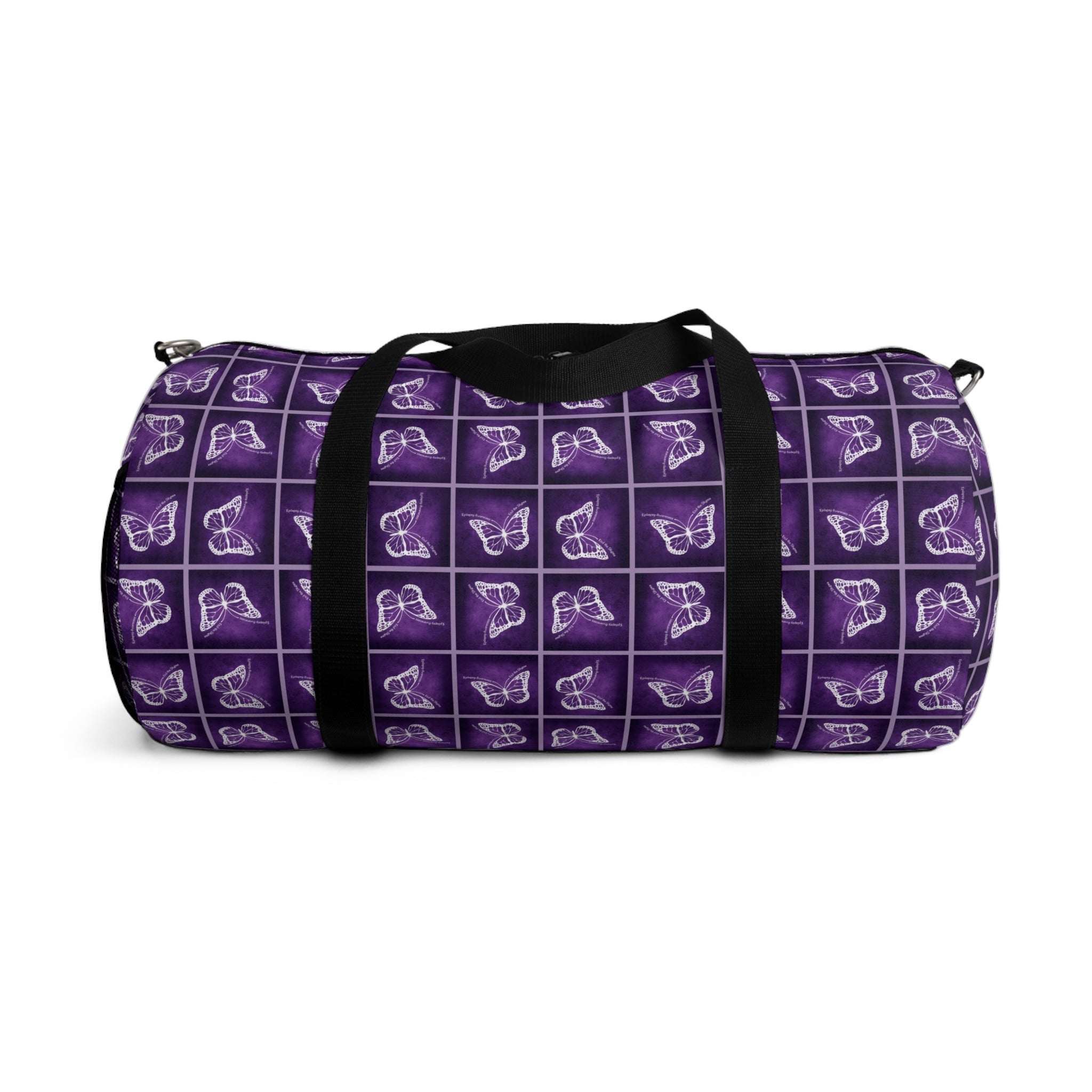 Purple Butterfly Pattern Duffel Bag - Bags, Duffel - EpiAl's Shop