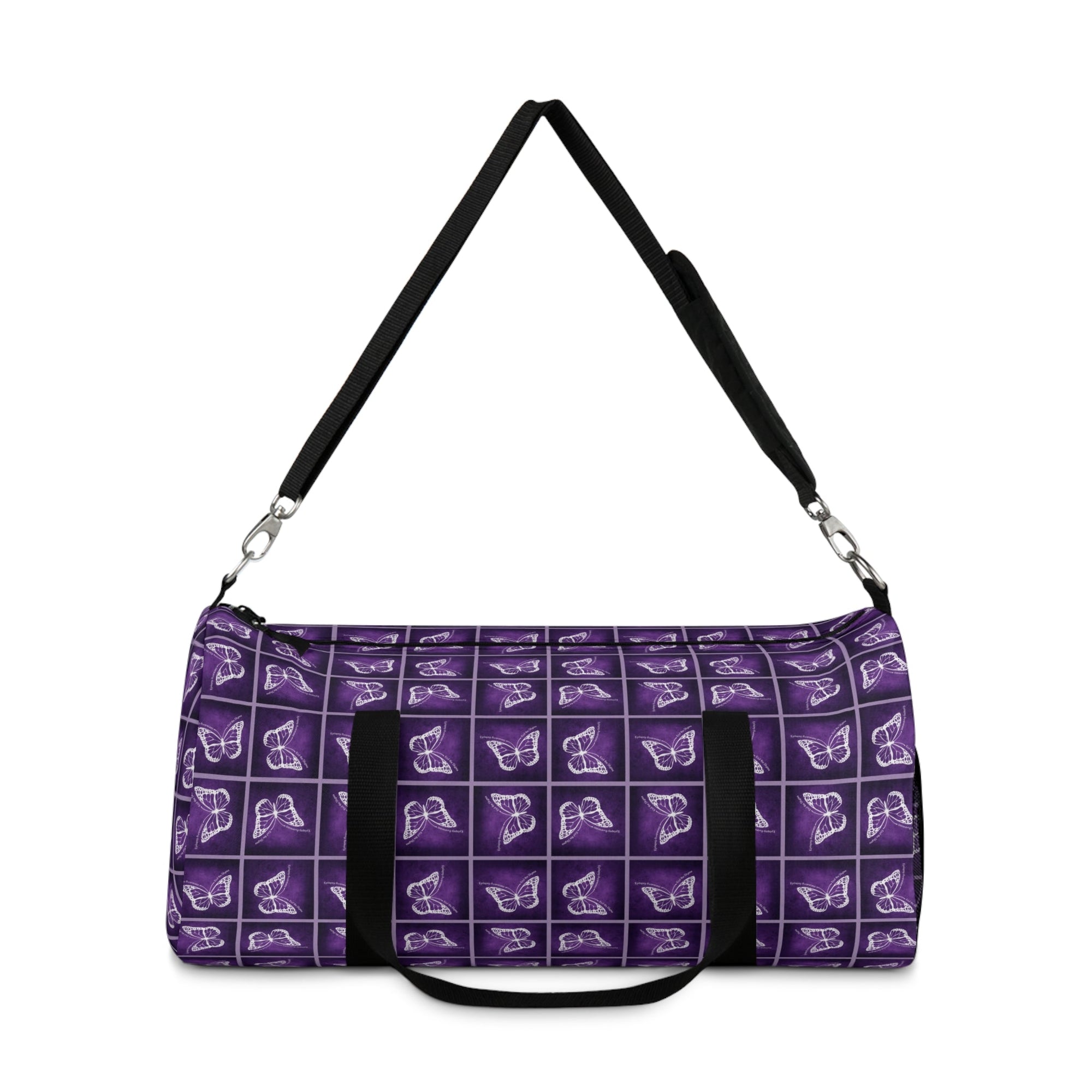 Purple Butterfly Pattern Duffel Bag - Bags, Duffel - EpiAl's Shop