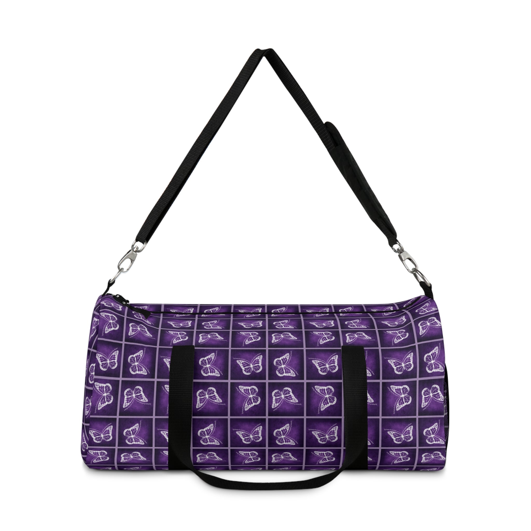 Purple Butterfly Pattern Duffel Bag - Bags, Duffel - EpiAl's Shop