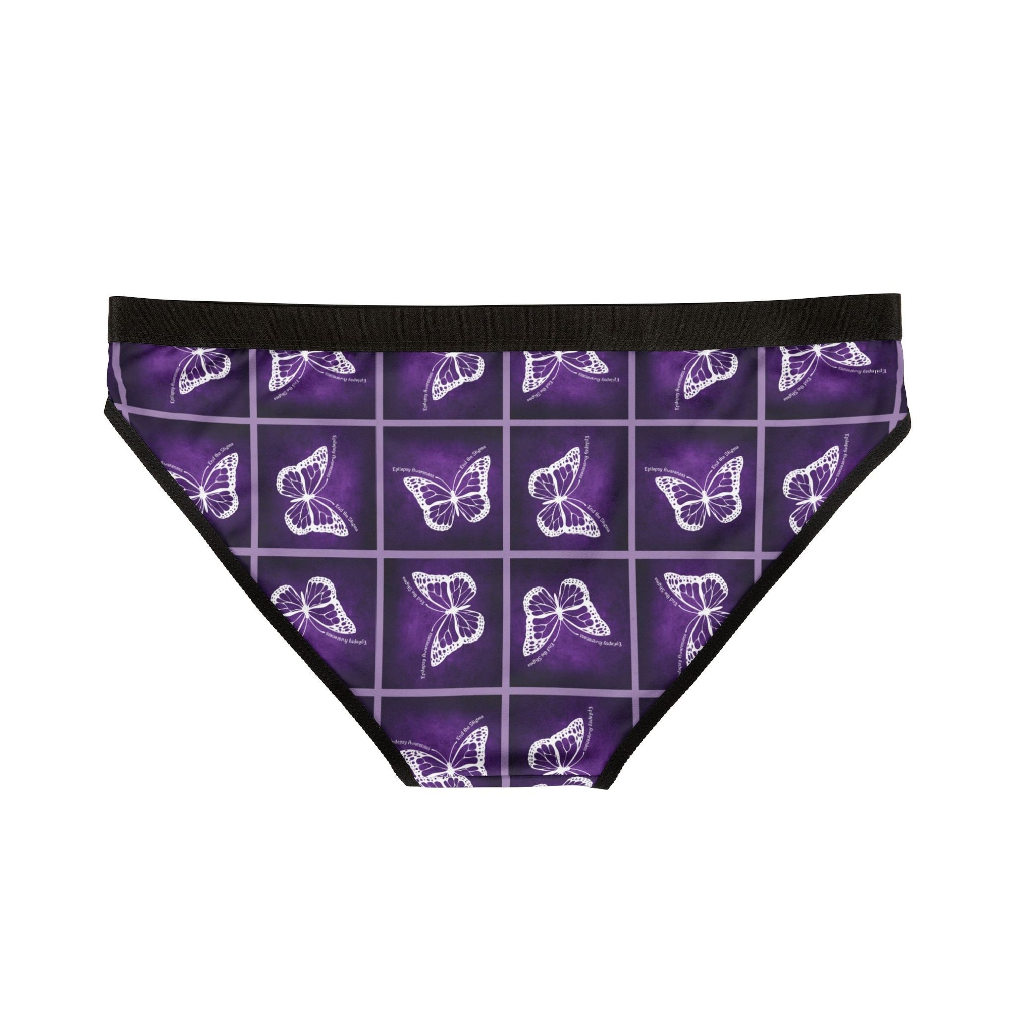 Purple Butterfly Print Women's Underwear - Epilepsy Awareness - Clothing, Underwear - EpiAl's Shop