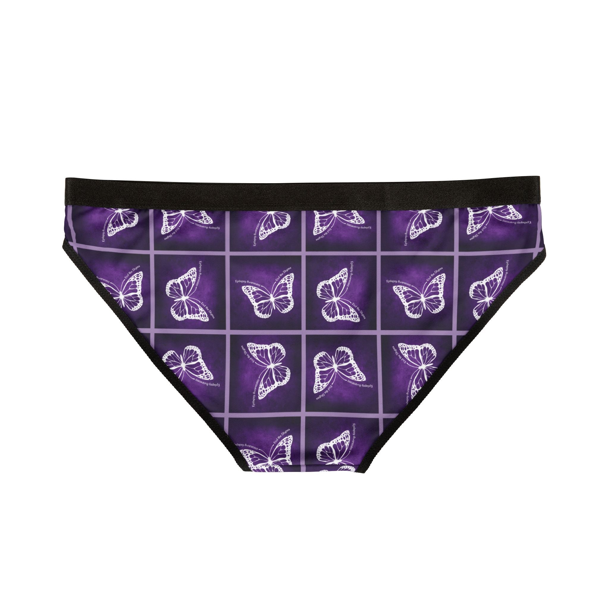 Purple Butterfly Print Women's Underwear - Epilepsy Awareness - Clothing, Underwear - EpiAl's Shop