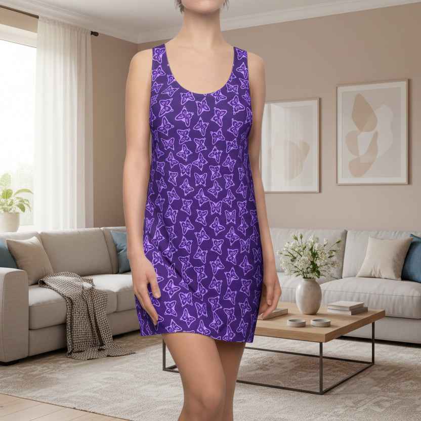 Purple Butterfly Racerback Dress – Epilepsy Awareness Lightweight Athletic Dress - Clothing, Women, Dresses - EpiAl's Shop