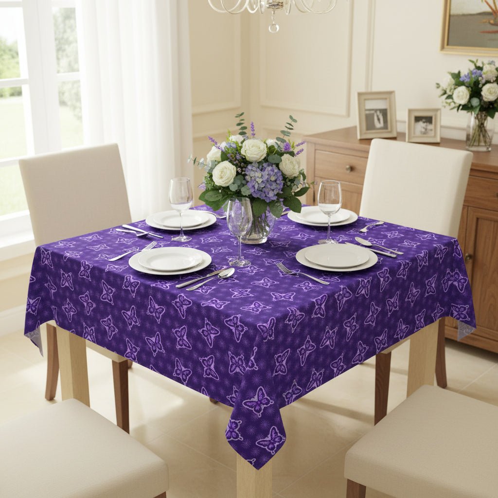 Purple Butterfly Tablecloth – Awareness-Inspired Home Decor - Decor, Home, Tablecloths & Runners - EpiAl's Shop