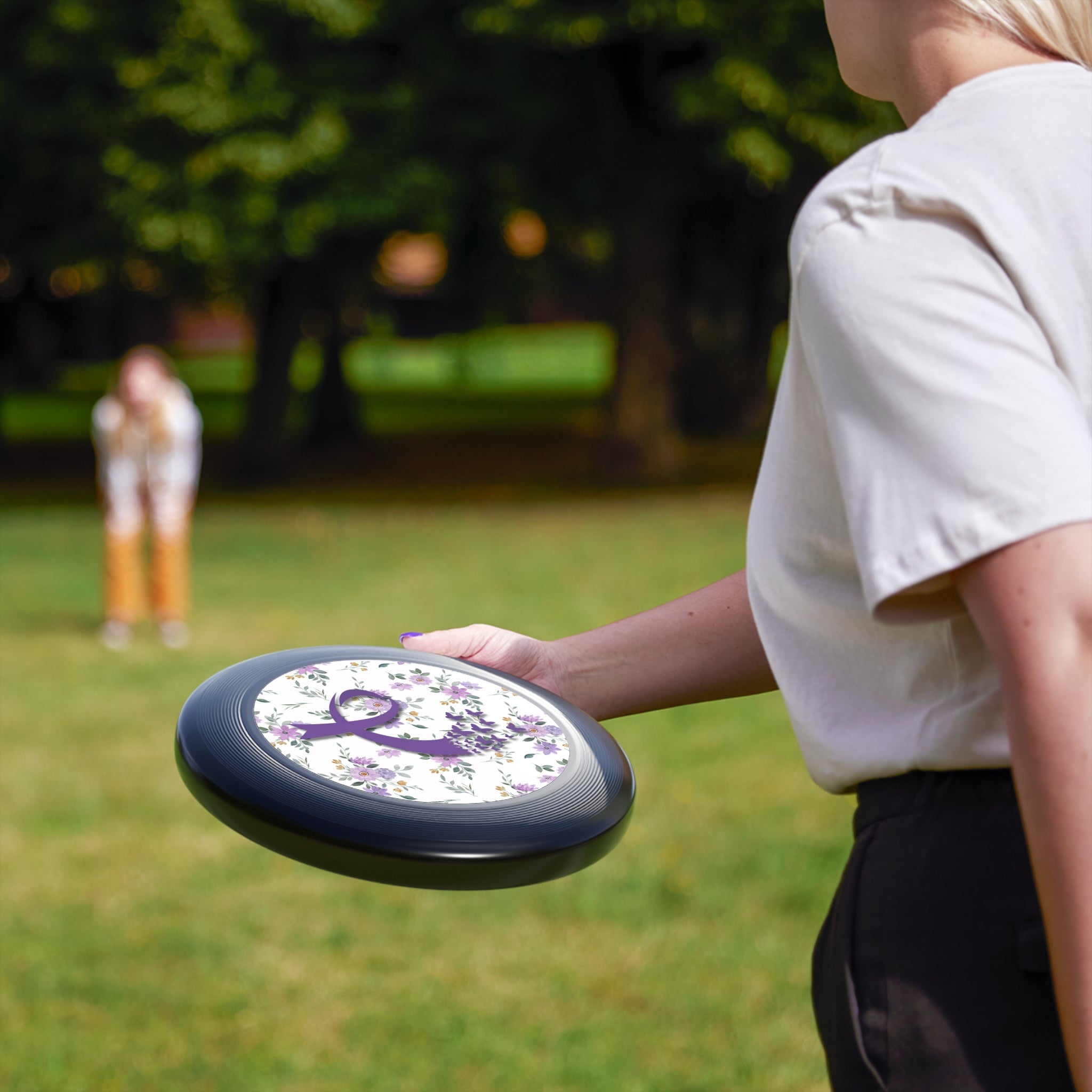 Purple Floral Ribbon Wham - O Frisbee | Outdoor Fun & Awareness - Toys & Games, Flying Disc - EpiAl's Shop