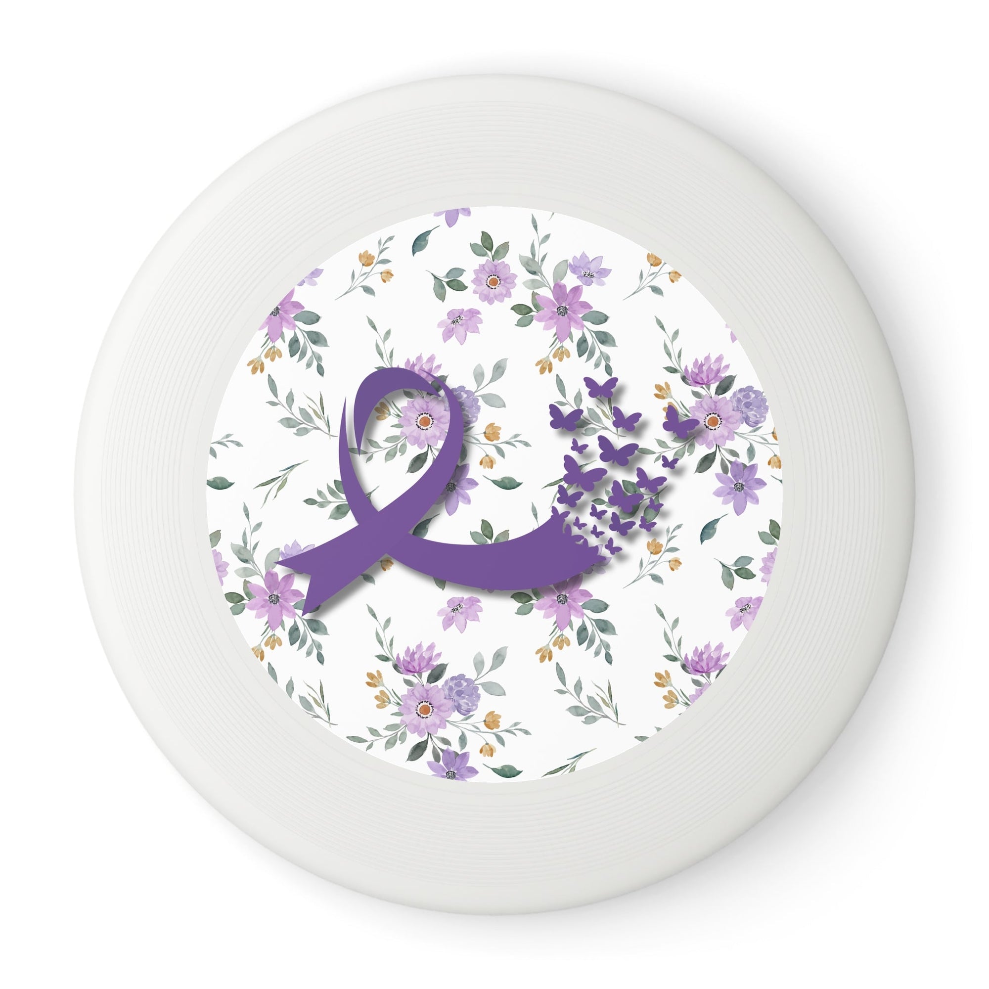 Purple Floral Ribbon Wham - O Frisbee | Outdoor Fun & Awareness - Toys & Games, Flying Disc - EpiAl's Shop