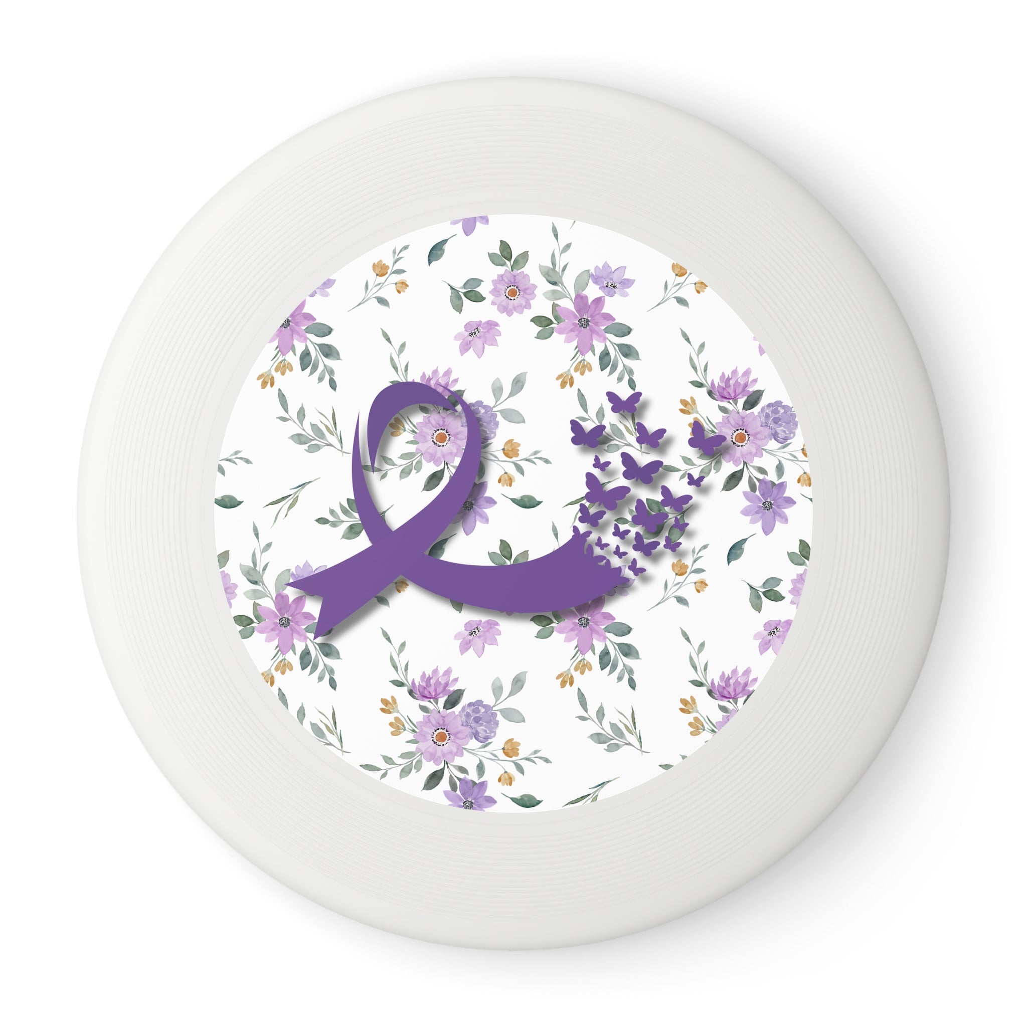 Purple Floral Ribbon Wham - O Frisbee | Outdoor Fun & Awareness - Toys & Games, Flying Disc - EpiAl's Shop
