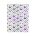 Purple Flowers Epilepsy Awareness Velveteen Plush Blanket - Decor, Blankets & Comforters - EpiAl's Shop