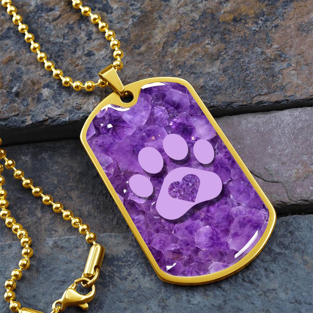 Purple Gemstone Necklace - Jewelry - Epileptic Al’s Shop