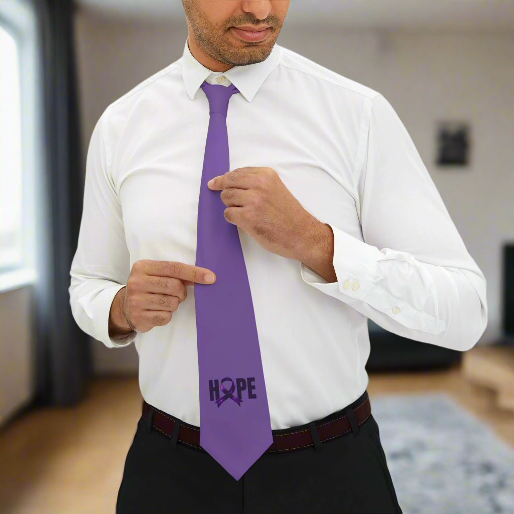 Purple Hope Necktie | Inspiring Formal Wear - Clothing, Neckties - EpiAl's Shop