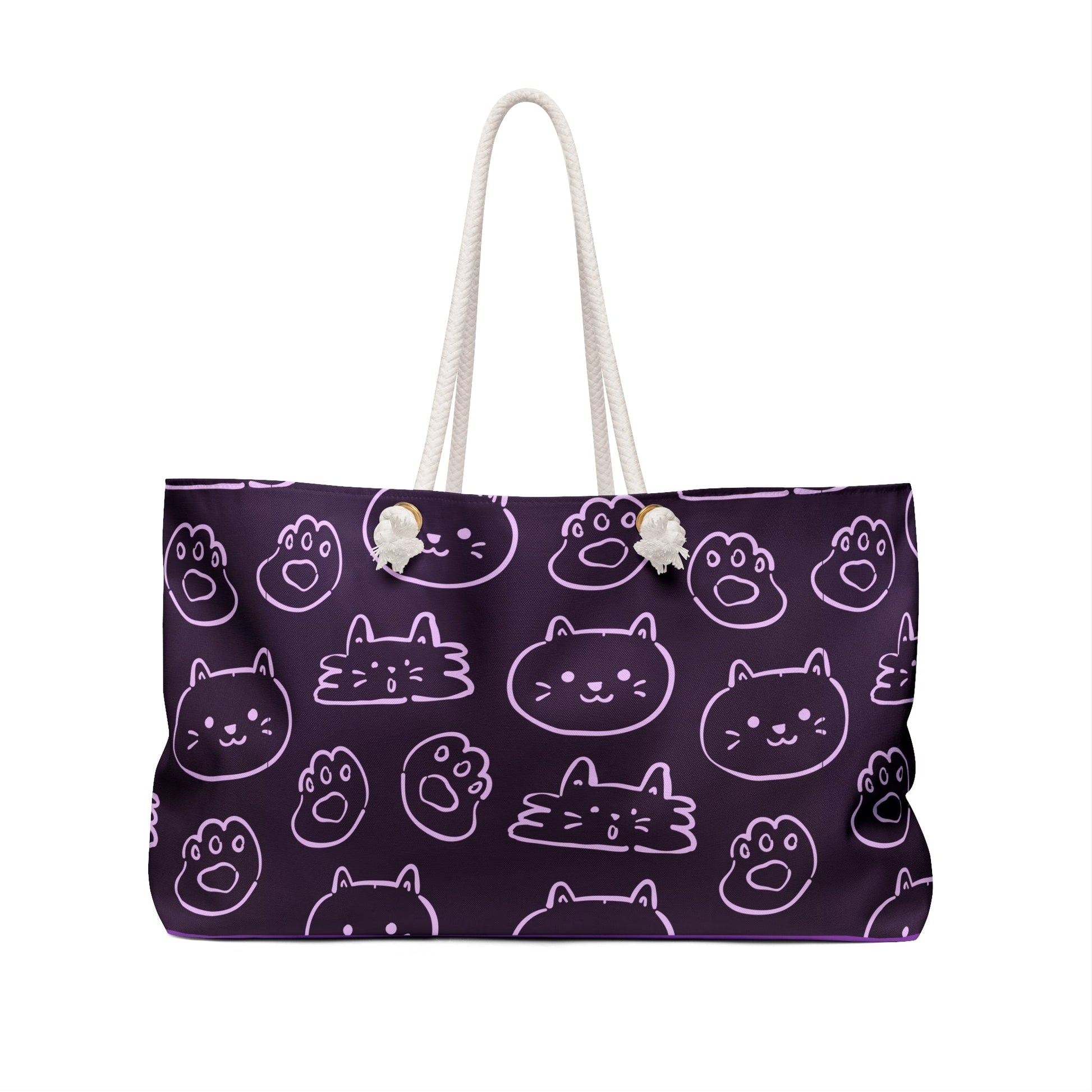 Purple Kitty Kat Weekender Bag - Bags - Epileptic Al’s Shop