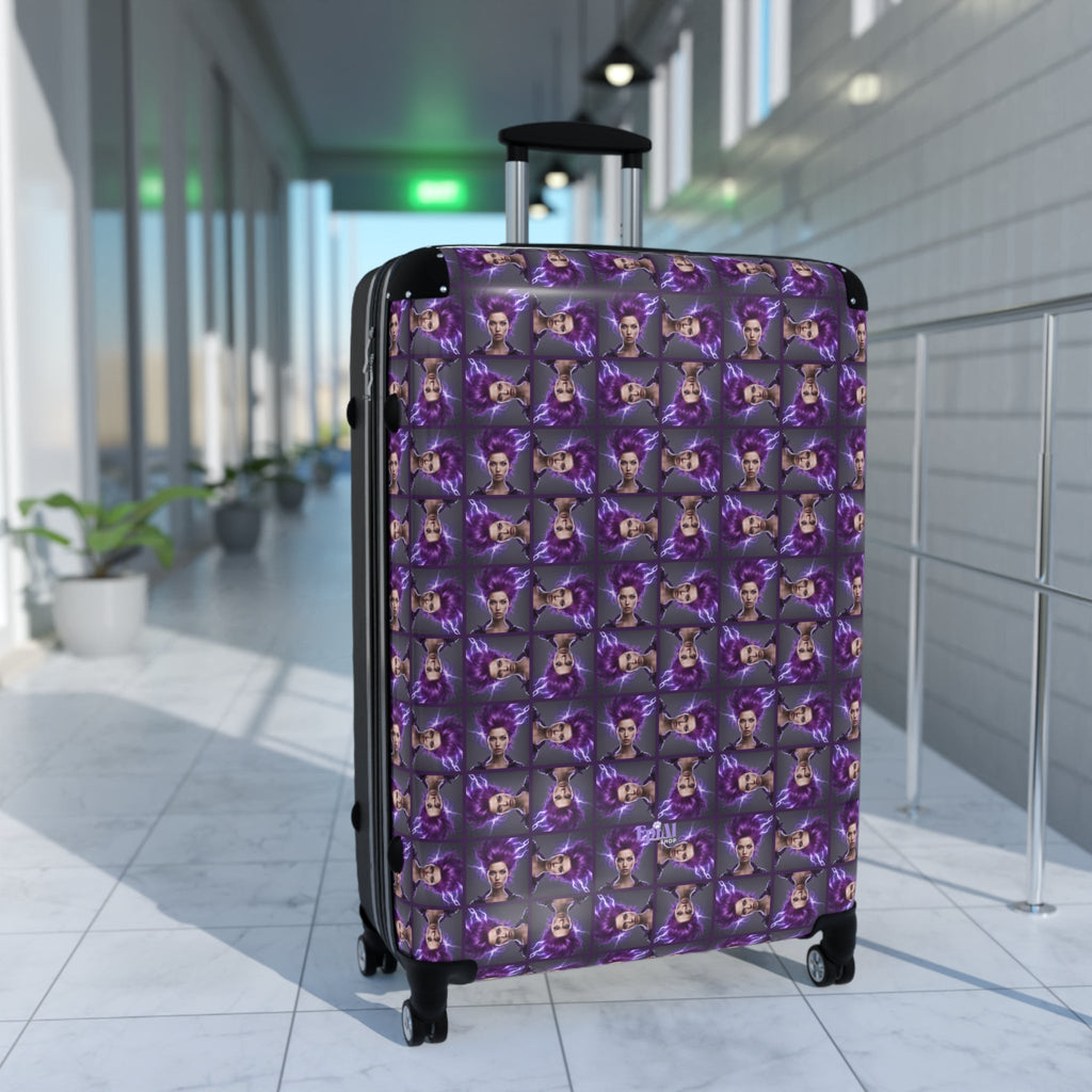 Purple Maze Epilepsy Awareness Suitcase - Bags, Suitcases - EpiAl's Shop