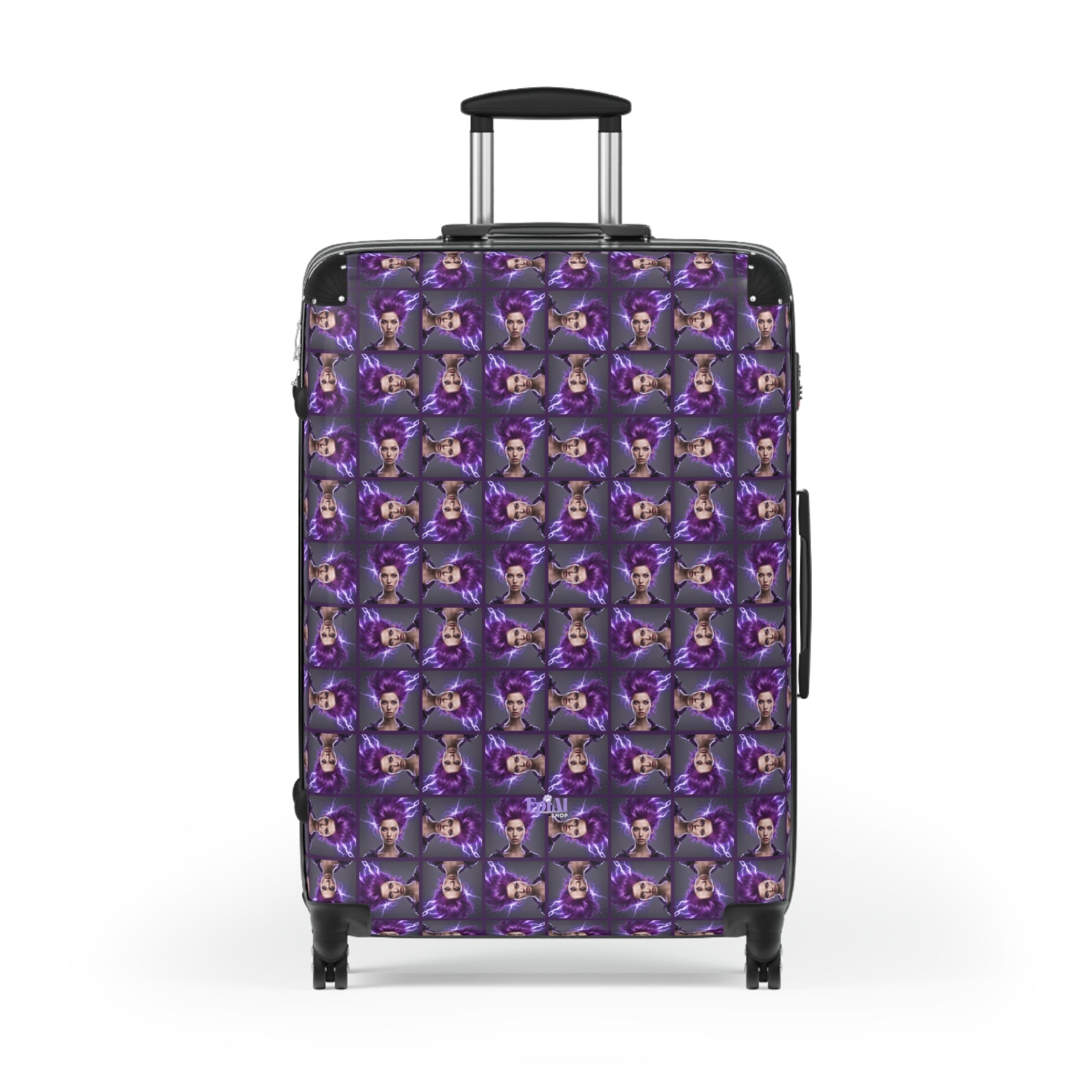 Purple Maze Epilepsy Awareness Suitcase - Bags, Suitcases - EpiAl's Shop