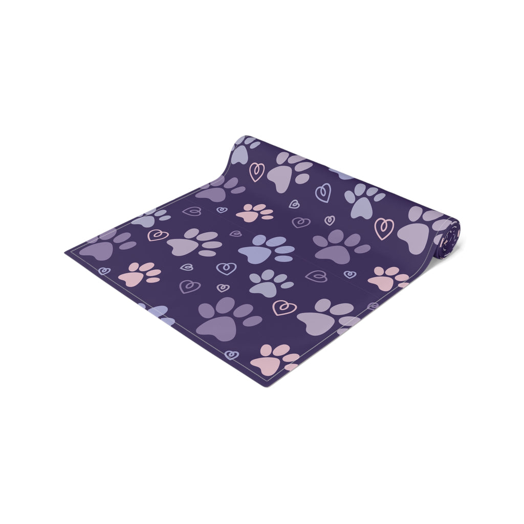 Purple Paw Delight Table Runner (Cotton, Poly) - Home Decor - Epileptic Al’s Shop