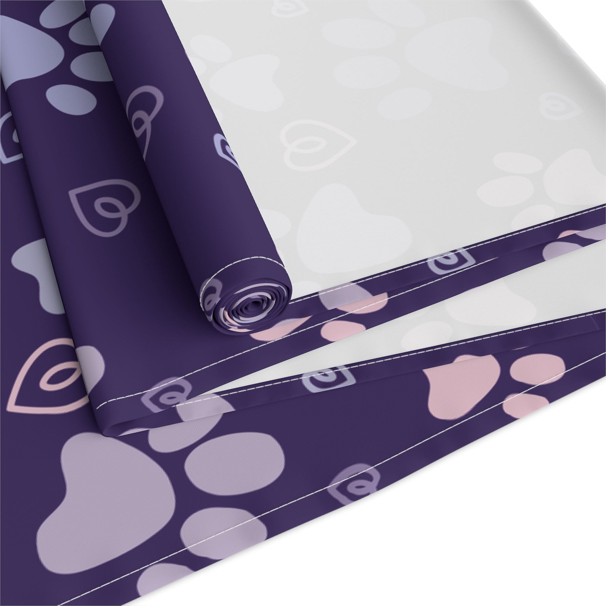 Purple Paw Delight Table Runner (Cotton, Poly) - Home Decor - Epileptic Al’s Shop