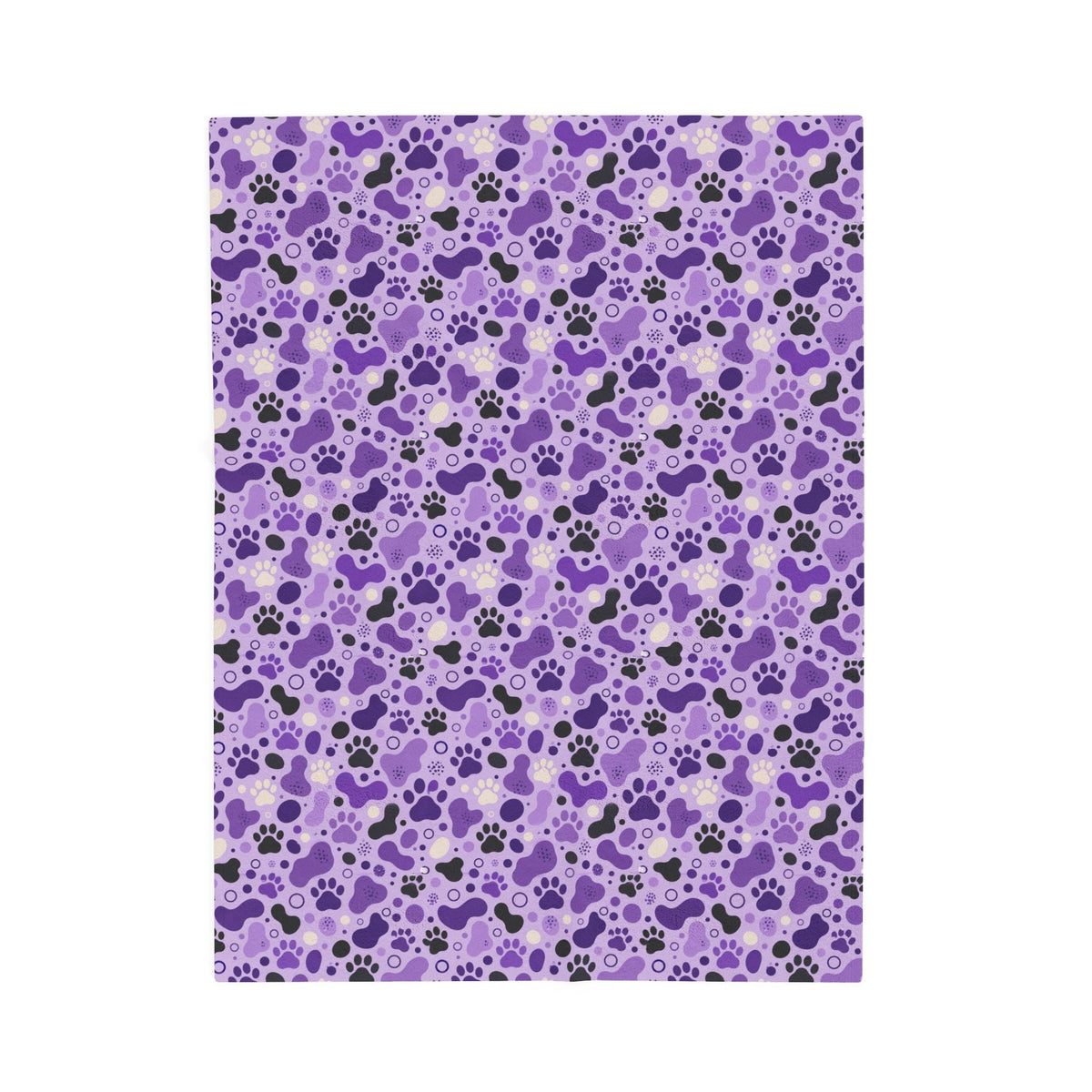Purple Paw Print Plush Blanket | Cat & Dog Lover Cozy Throw Blanket - Decor, Blankets, Throw - EpiAl's Shop