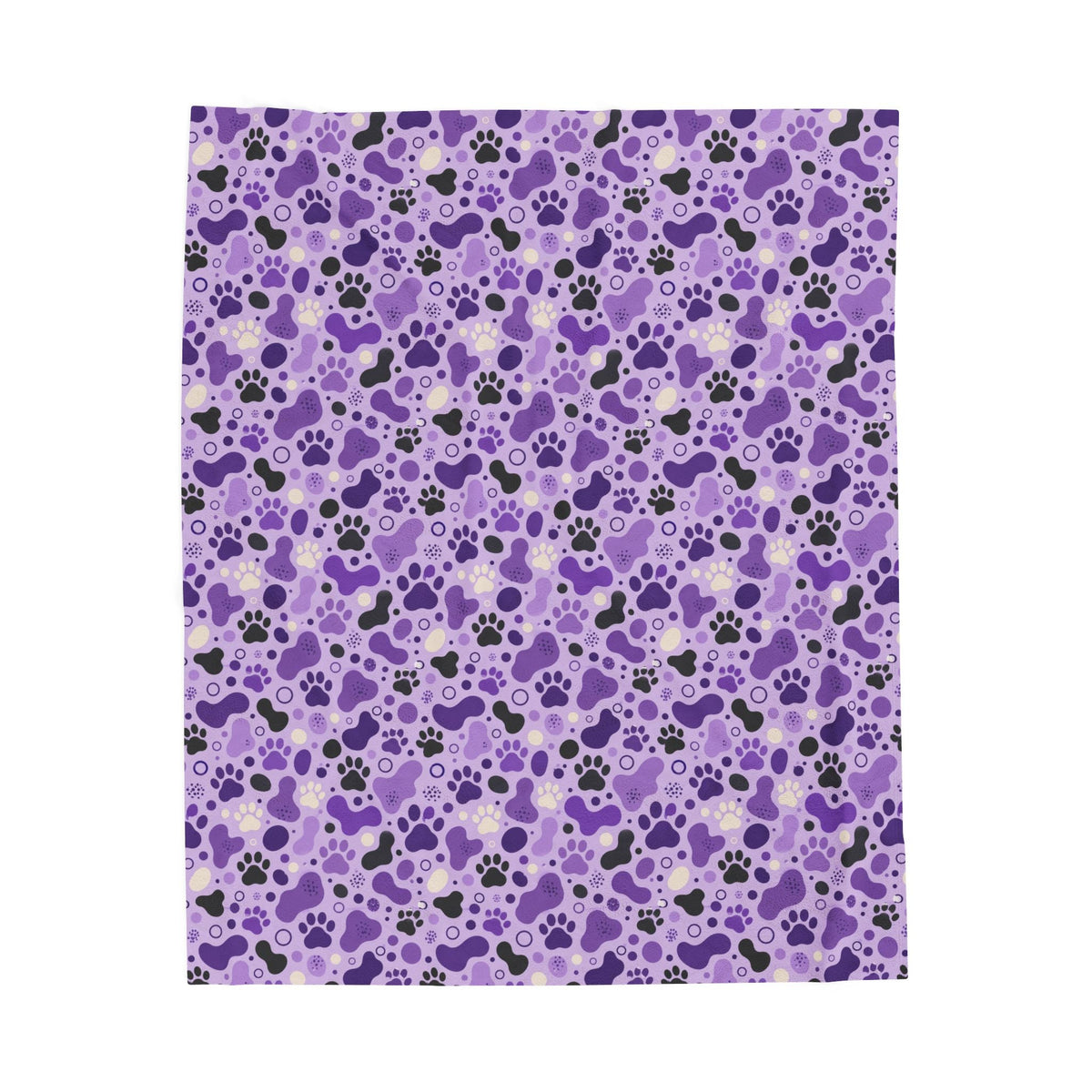 Purple Paw Print Plush Blanket | Cat & Dog Lover Cozy Throw Blanket - Decor, Blankets, Throw - EpiAl's Shop