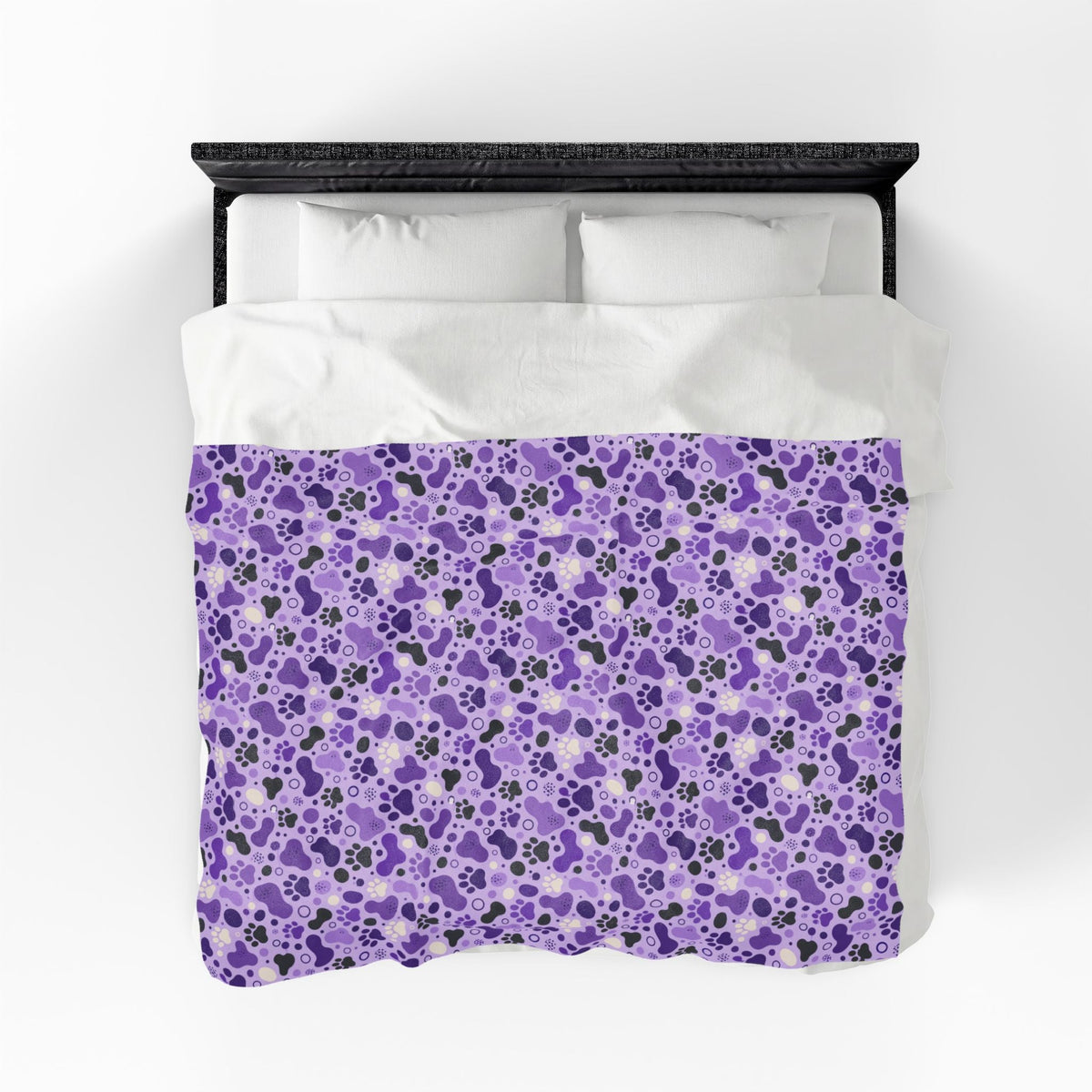 Purple Paw Print Plush Blanket | Cat & Dog Lover Cozy Throw Blanket - Decor, Blankets, Throw - EpiAl's Shop