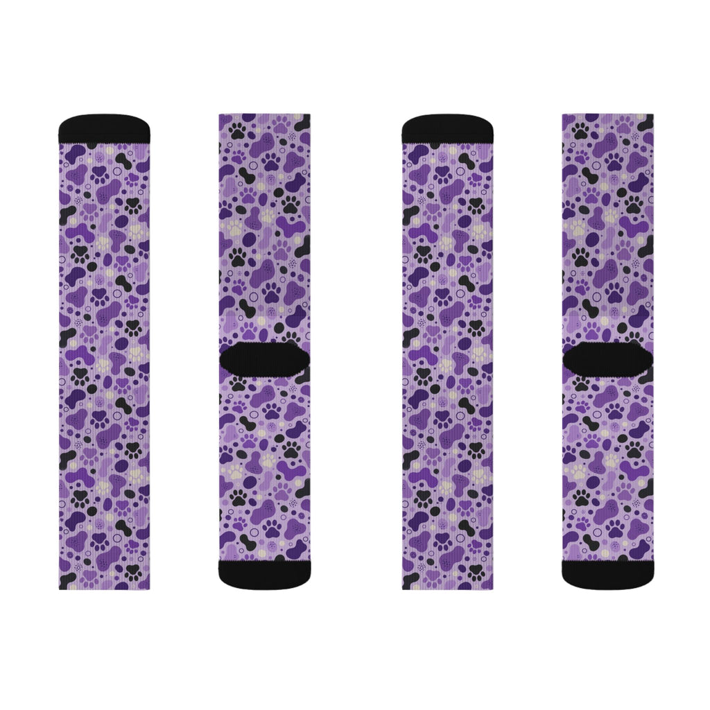 Purple Paws Cat Lover Crew Socks for Cat Ladies - Clothing, Women, Socks - EpiAl's Shop