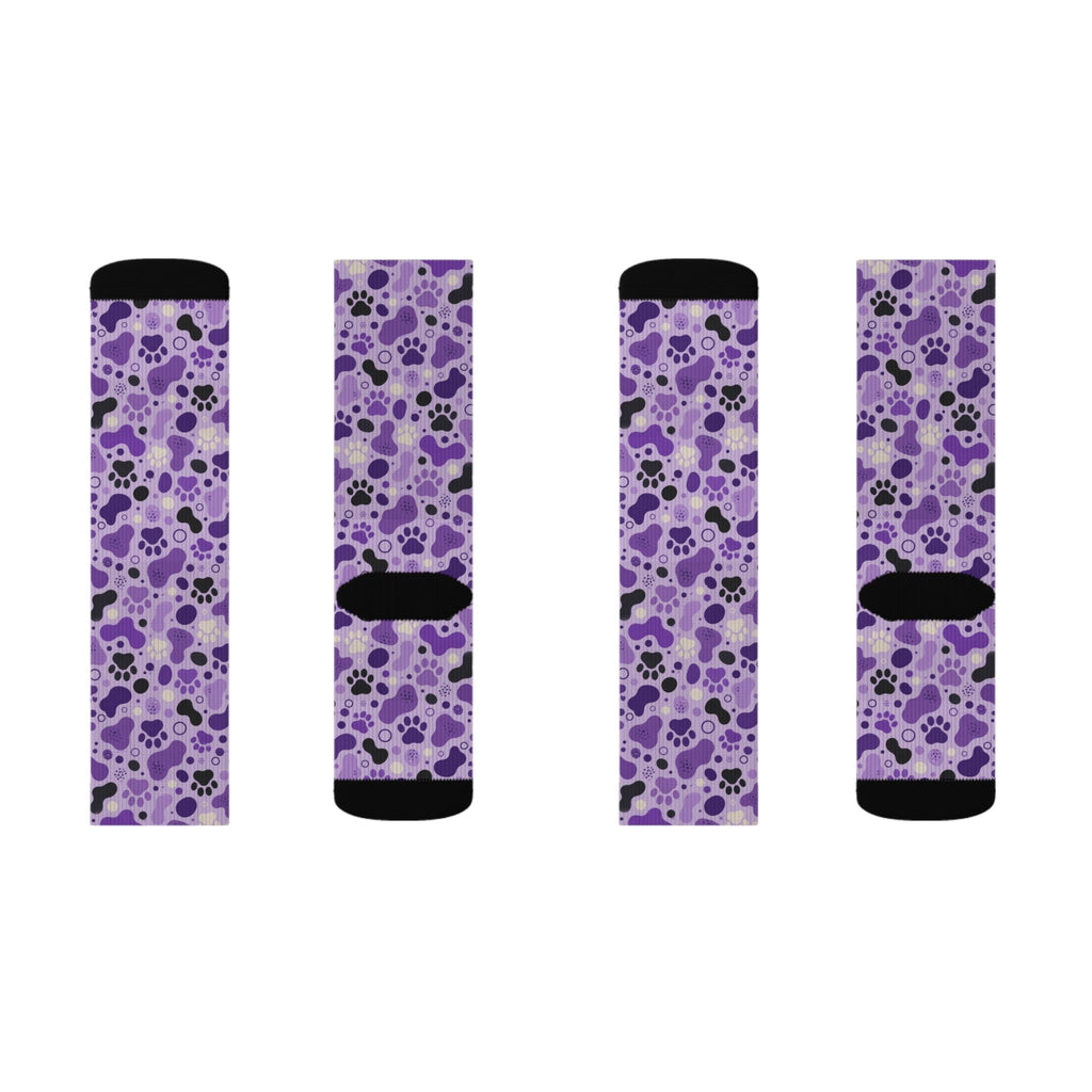 Purple Paws Cat Lover Crew Socks for Cat Ladies - Clothing, Women, Socks - EpiAl's Shop
