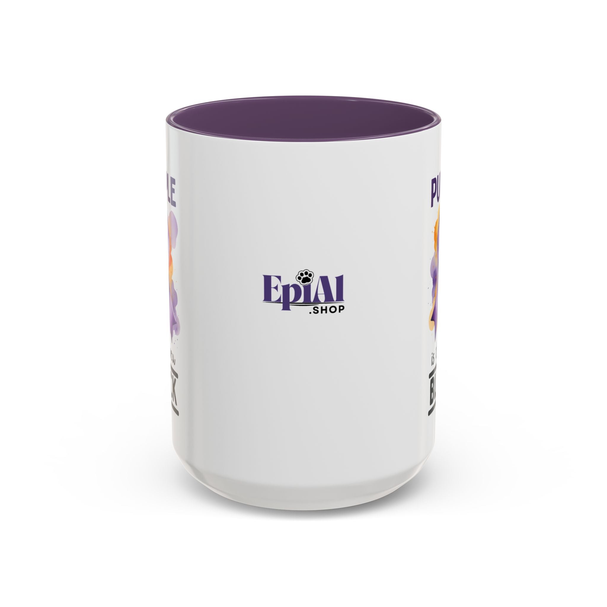 Purple Ribbon Accent Coffee Mug - Drinkware, Coffee Mugs - EpiAl's Shop