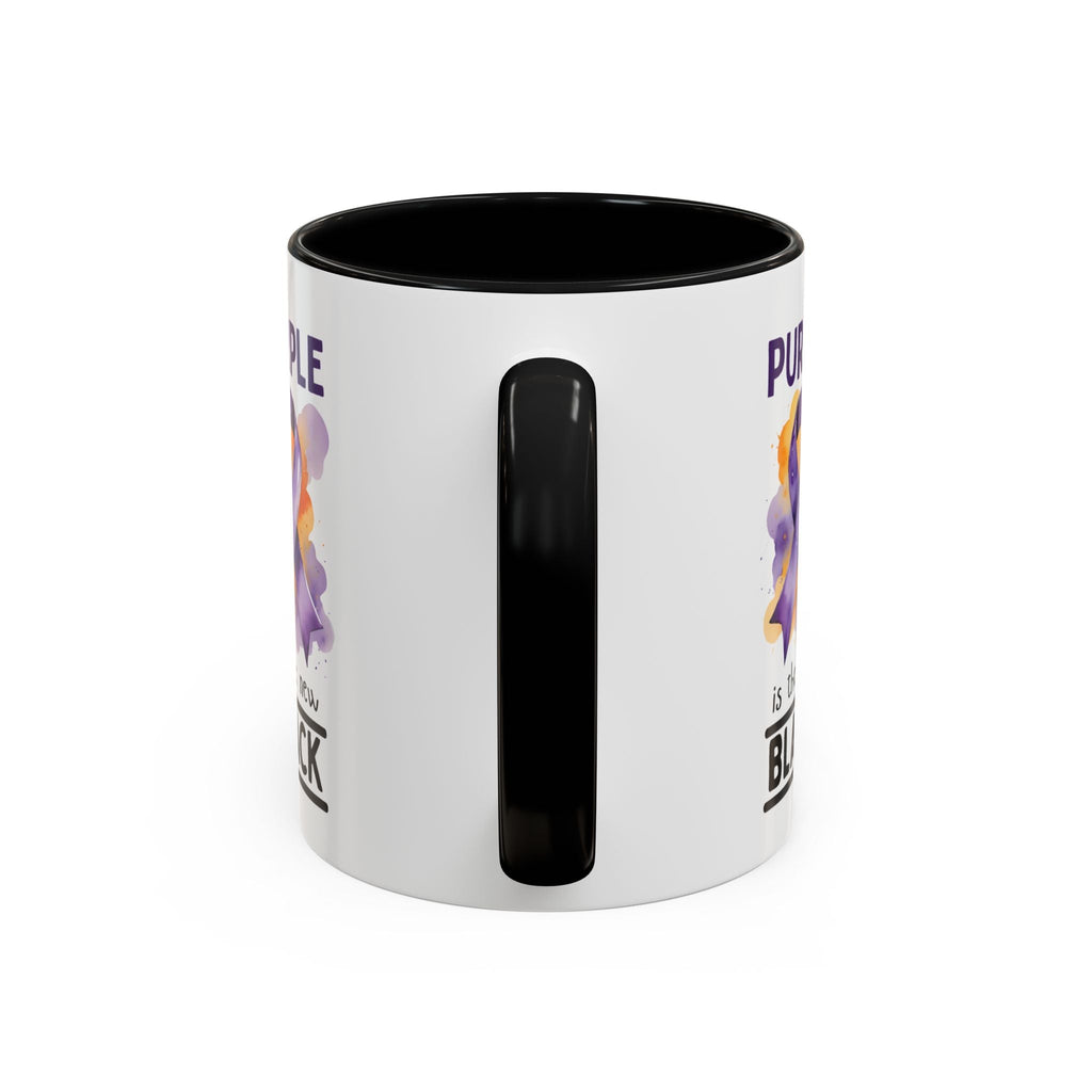Purple Ribbon Accent Coffee Mug - Drinkware, Coffee Mugs - EpiAl's Shop